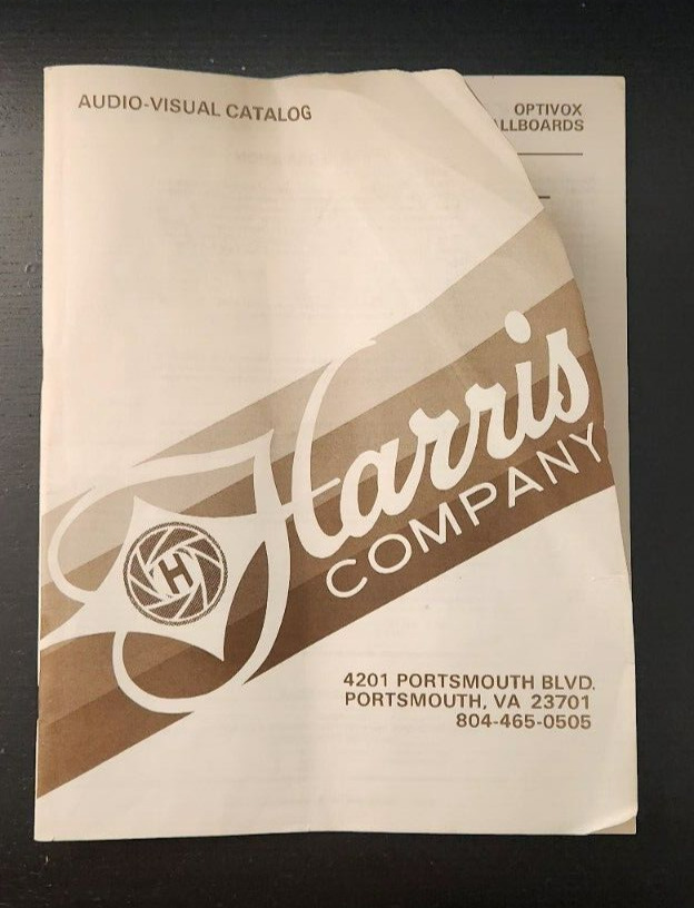 Vintage Harris Company 1983 Audio Visual Catalog Expert Repairs Portsmouth NAVA