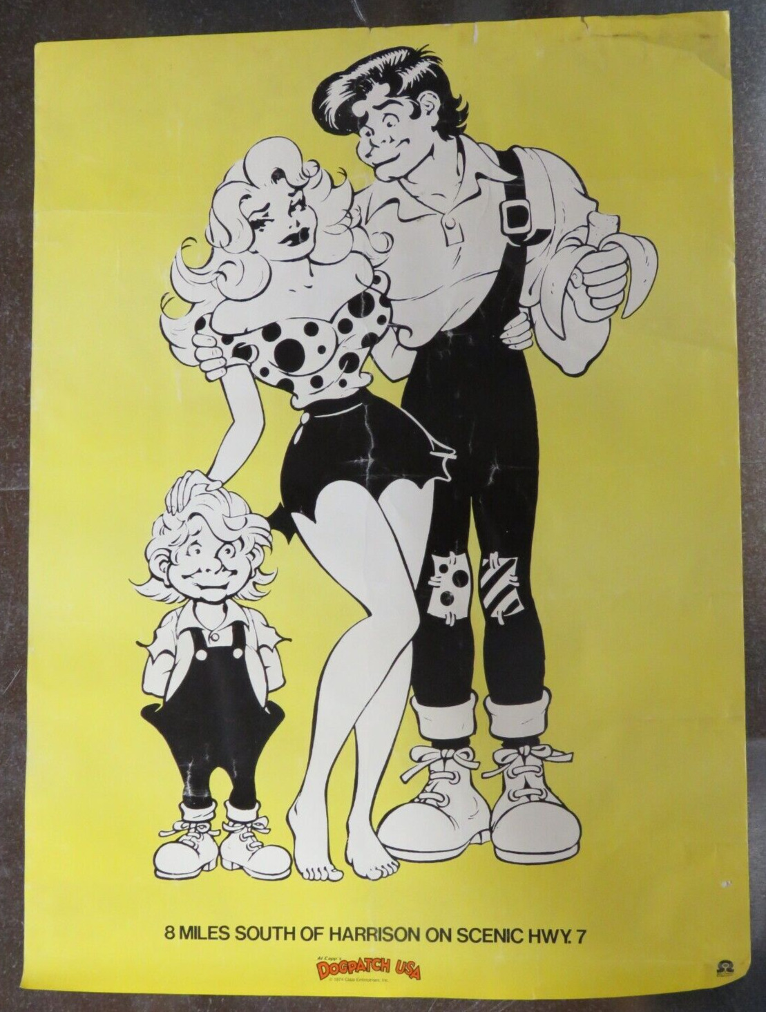 Vintage 1974 Li\'l Abner Al Capp\'s Dogpatch Daisy Mae Poster 18x25