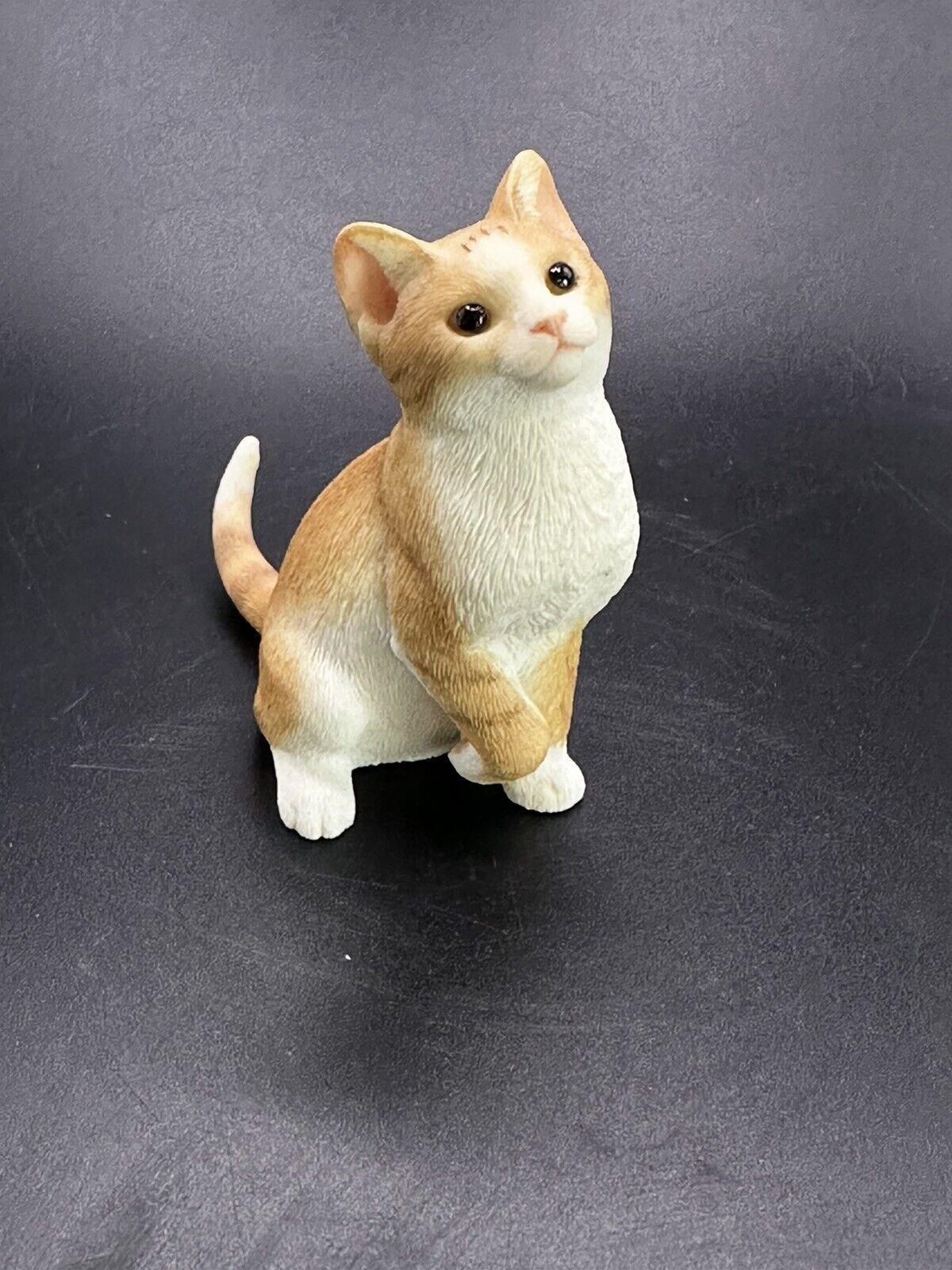 Tabby Kitty Kitten Sitting Up Resin Figurine 2.5\