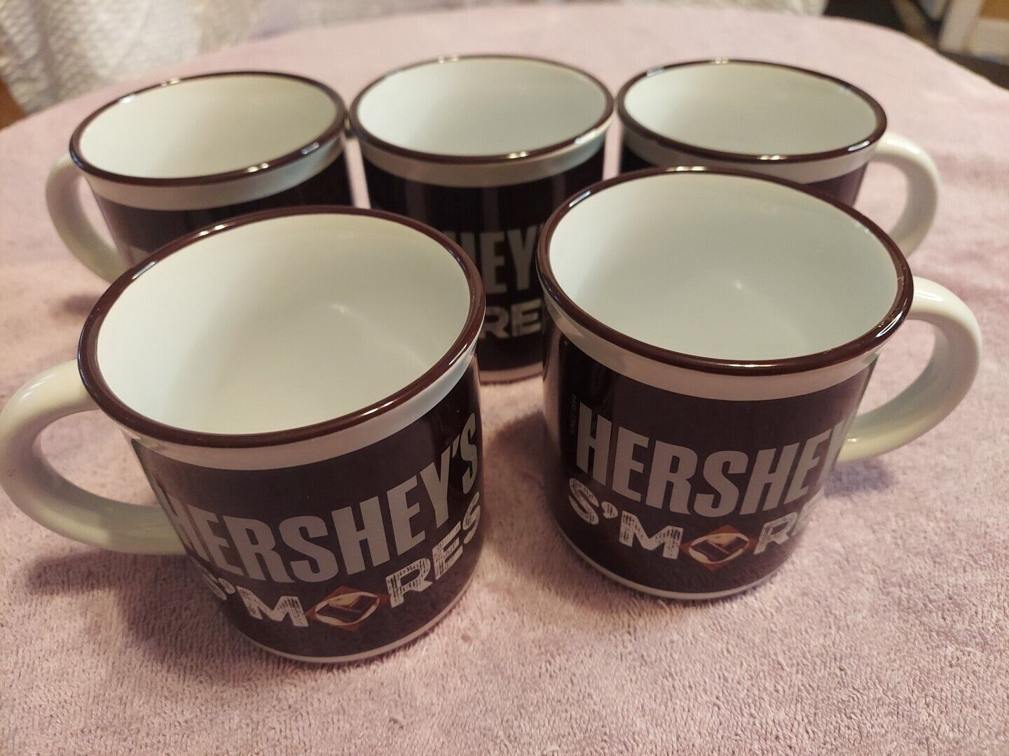 SET OF 5- Hershey\'s S’mores Ceramic Coffee Mug Cup -