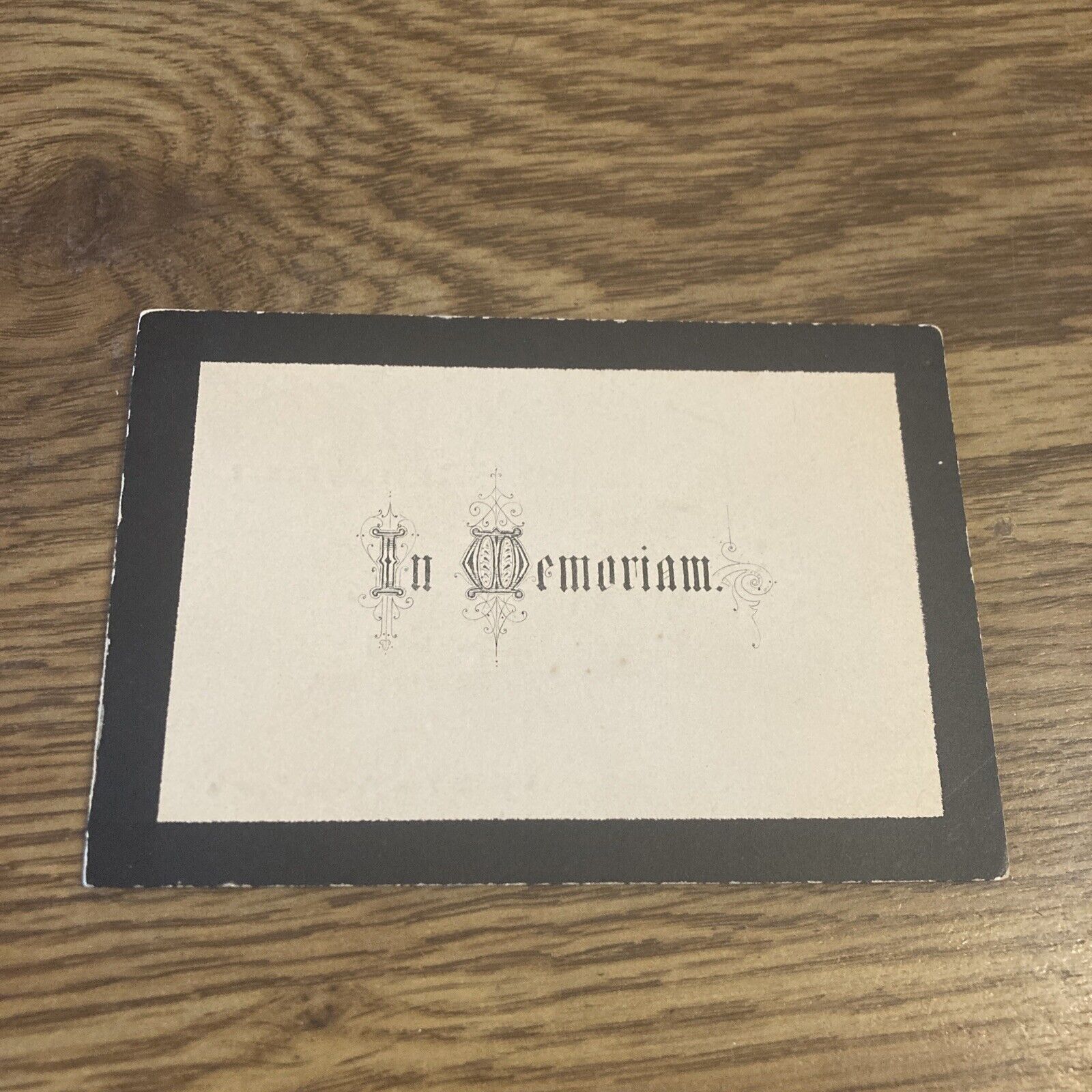 Victorian Death or Memorial Card \