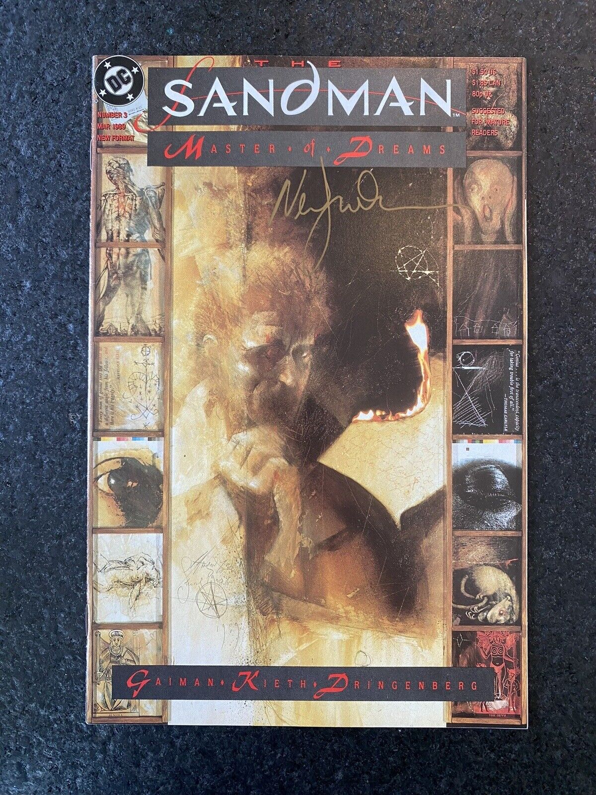 SANDMAN #3 (1989) SIGNED by NEIL GAIMAN - 1st print - RARE - Low Print Run