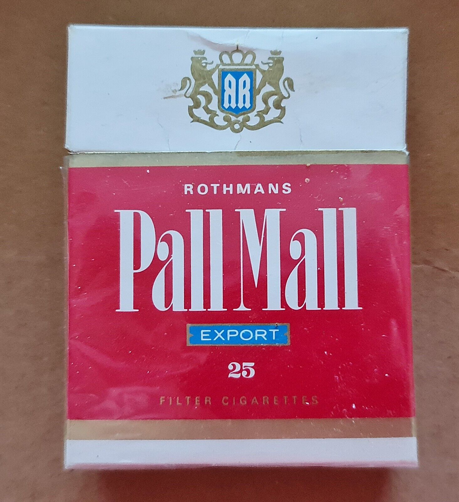 Vintage Authentic United Kingdom PALL MALL Export  25 Cigarette Packet Tobacco