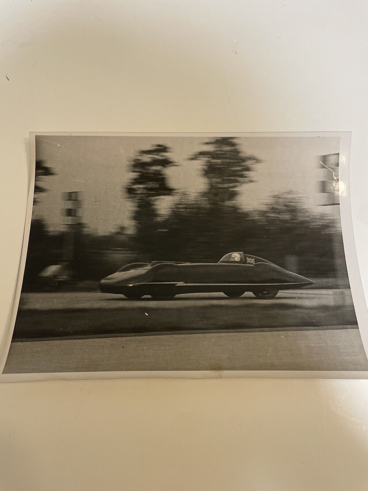 A.T GOLDIE GARDNER MG CAR  1952 WORLD RECORD PHOTO VTG RACE CAR Press Photo B&W