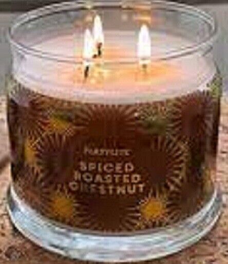 Partylite SPICED ROASTED CHESTNUT SIGNATURE 3-wick JAR CANDLE  BRAND NEW  