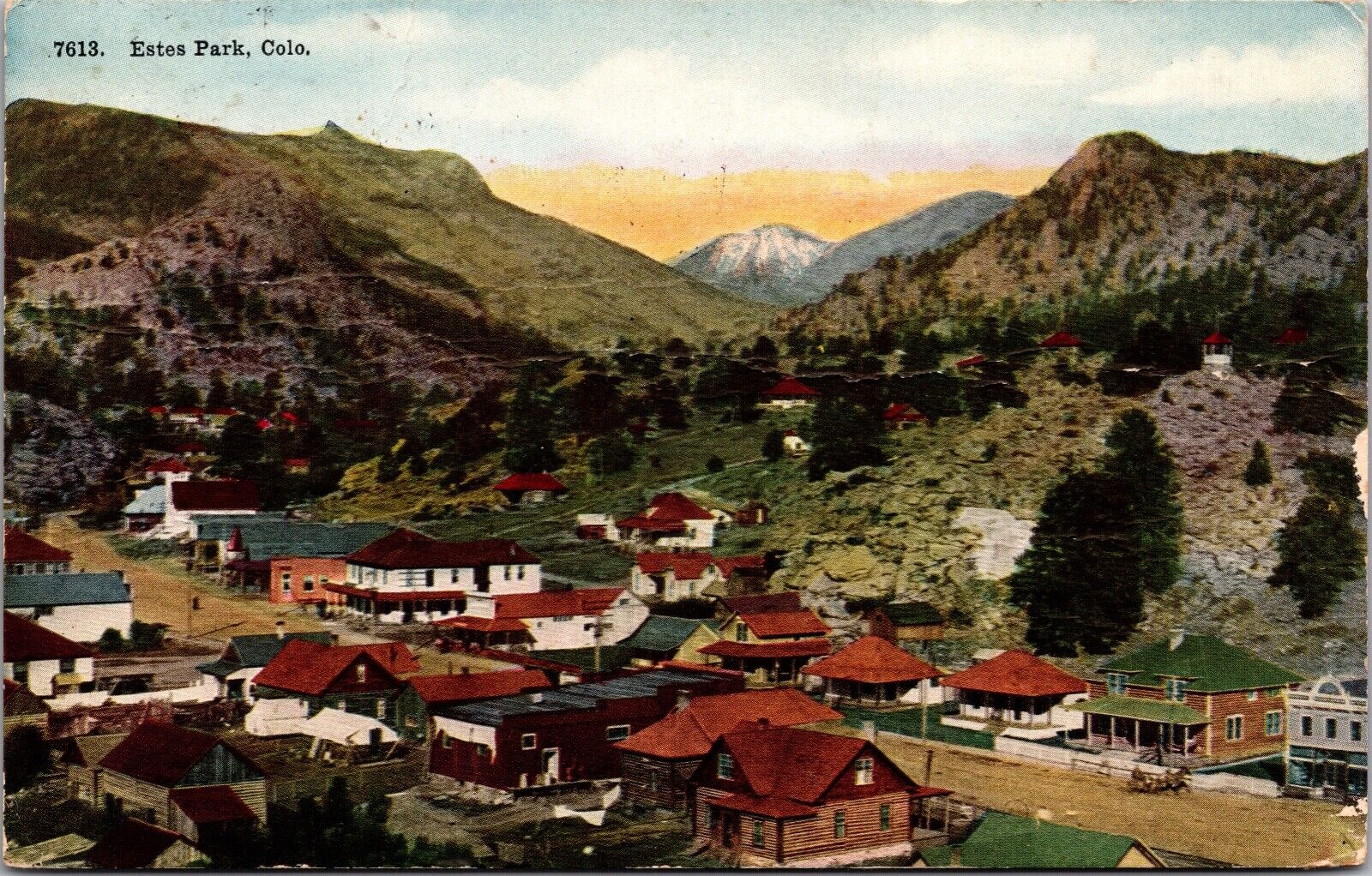 Postcard Overview of Estes Park, Colorado