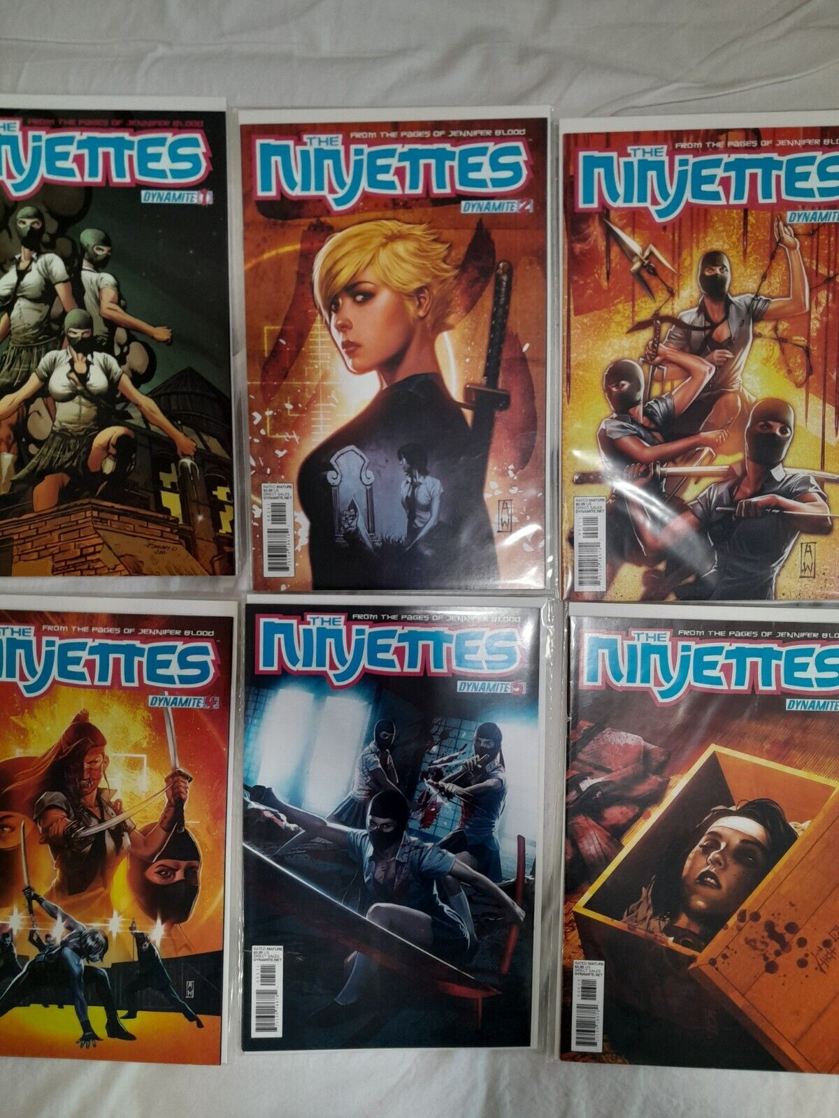 Dynamite THE NINJETTES (2012) #1 2 3 4 5 6 Lot VF to VF/NM Bagged Boarded