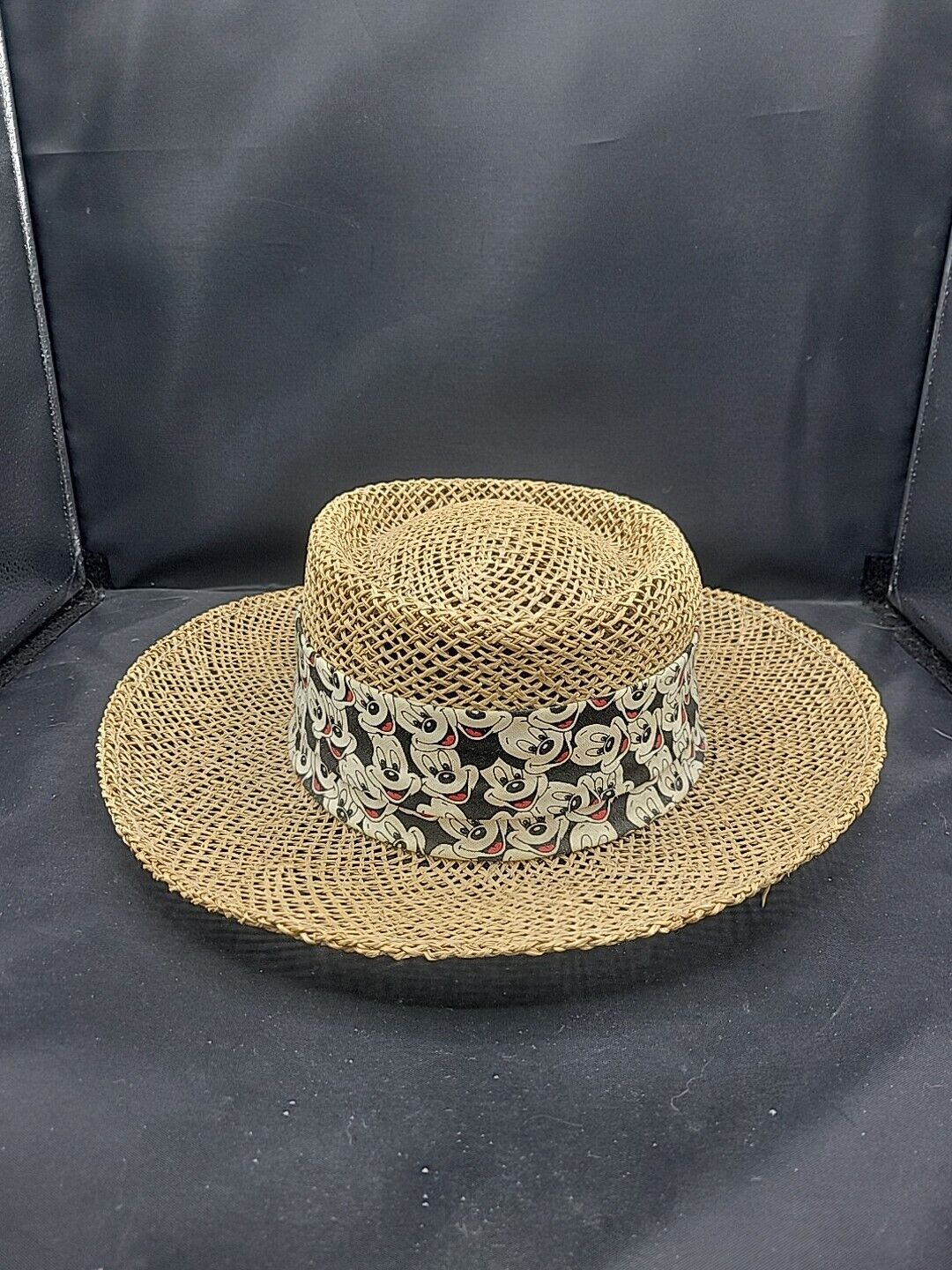 Vintage Disney Goofy’s Hat Co Medium Straw Hat Mickey Bandana One Size Fits Most