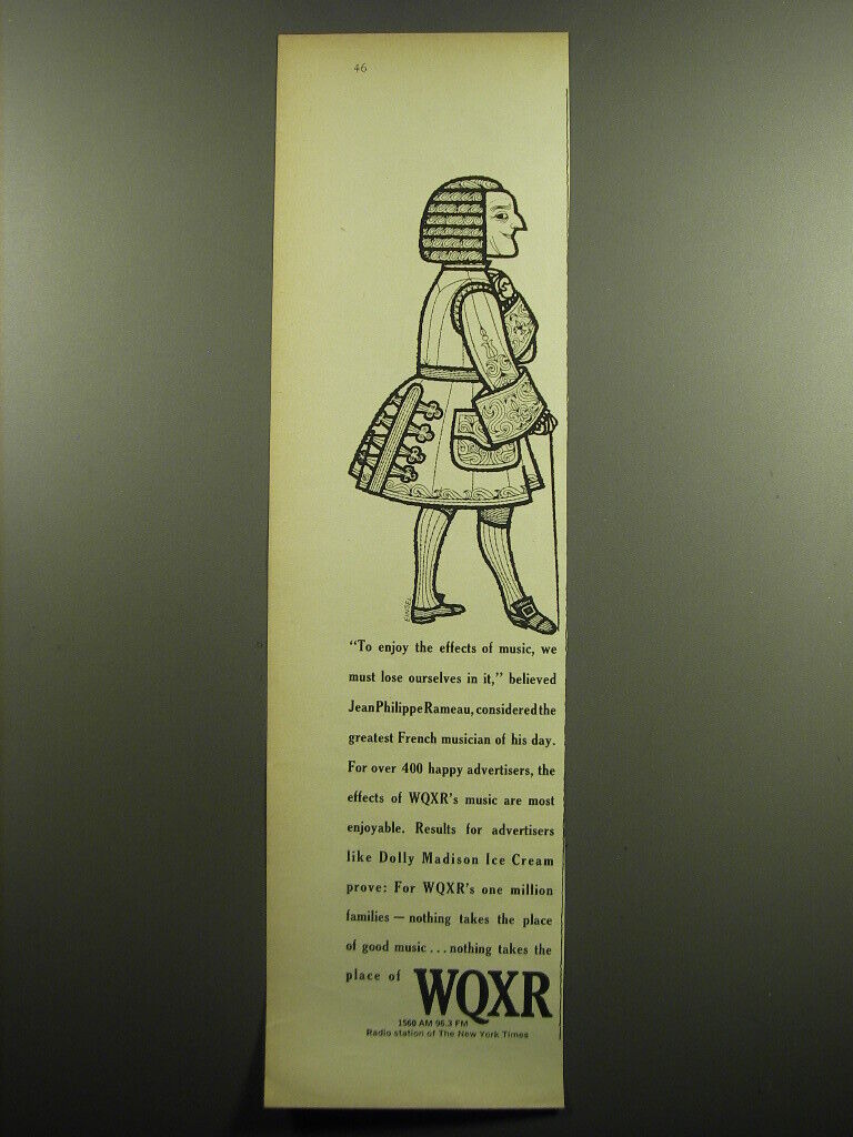 1958 WQXR Radio Ad - To enjoy the effects of music, we must lose ourselves