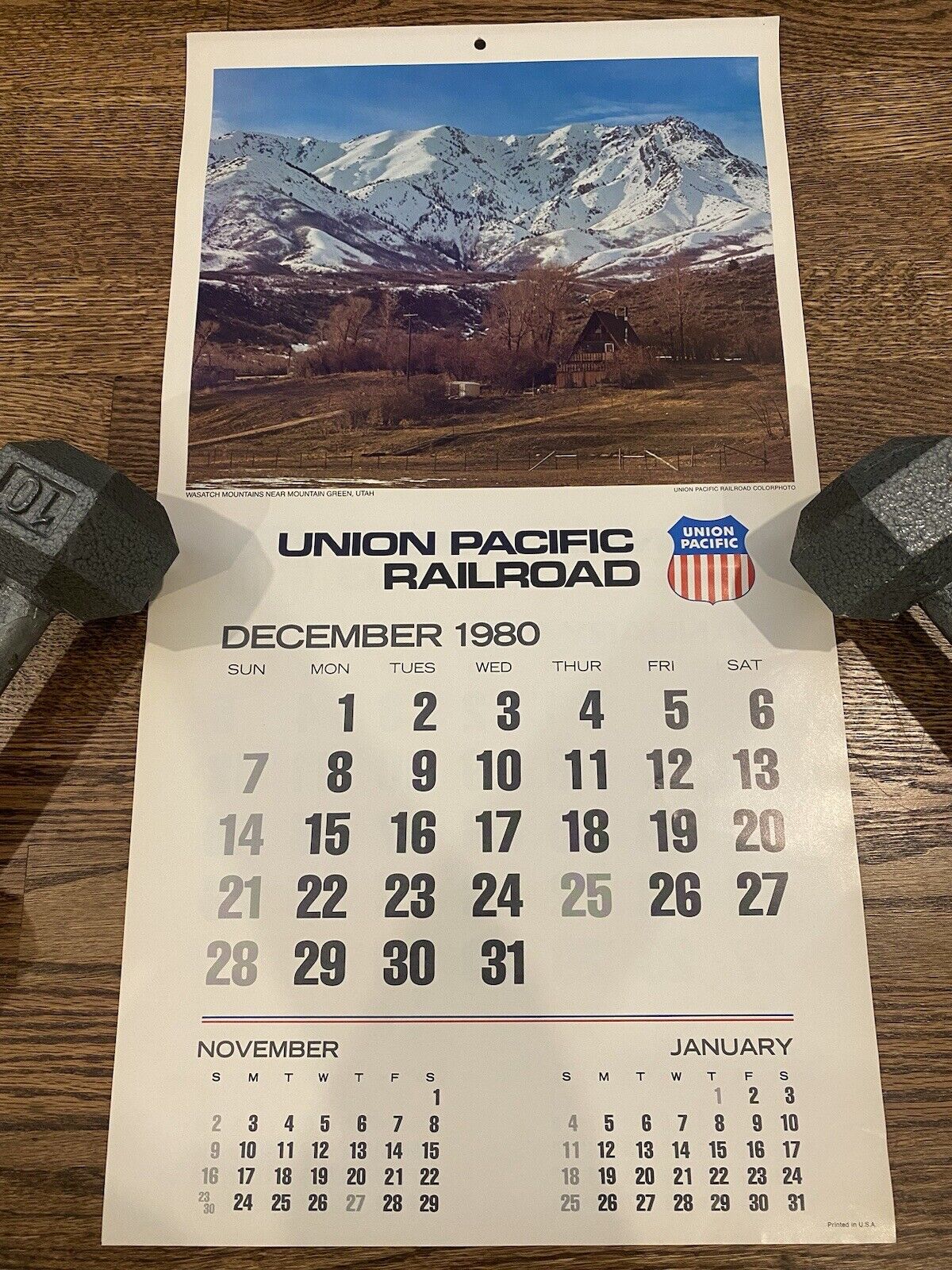 Lot Of 6 Vintage Union Pacific Railroad Calendars ‘74 ‘76 ‘77 ‘78 ‘79 ‘80