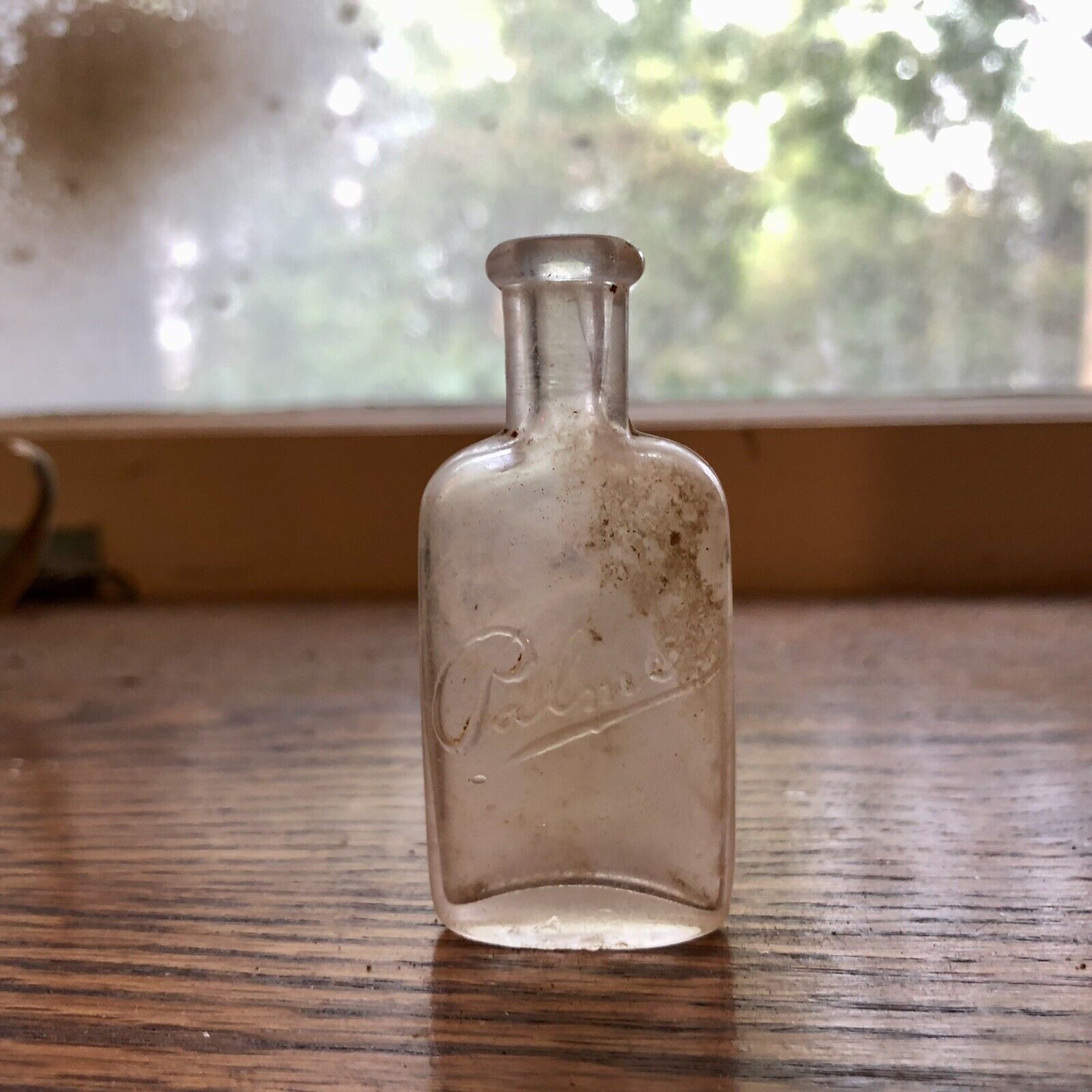 Super Tiny Size Blown Palmer Perfume Cologne Bottle New York NY Clear 1890s