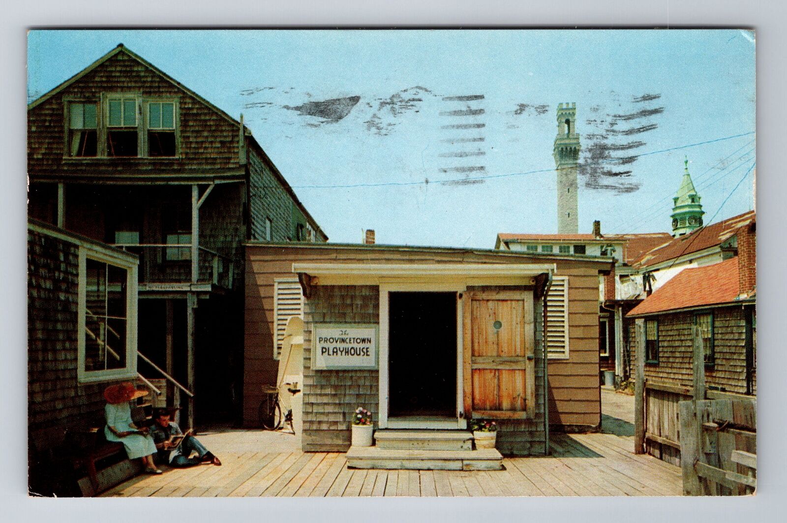 Provincetown MA-Massachusetts, World Famous Playhouse Vintage c1957 Postcard