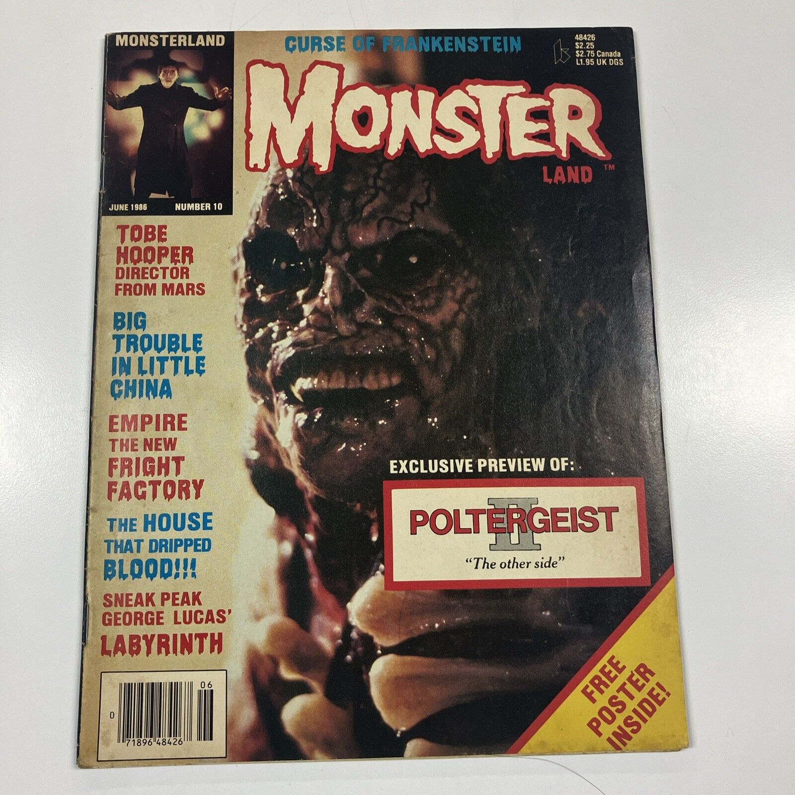 Curse Of Frankenstein Monsterland Magazine #10 June 1986 Poltergeist
