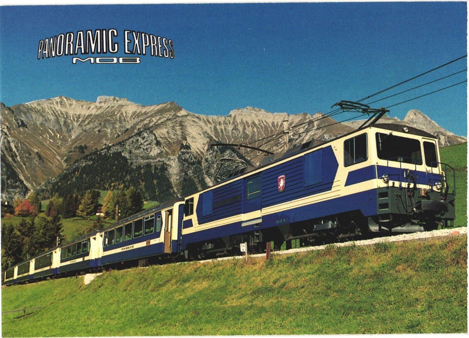 Switzerland Panoramic Express Montreux-Bernese Oberland Railway Postcard