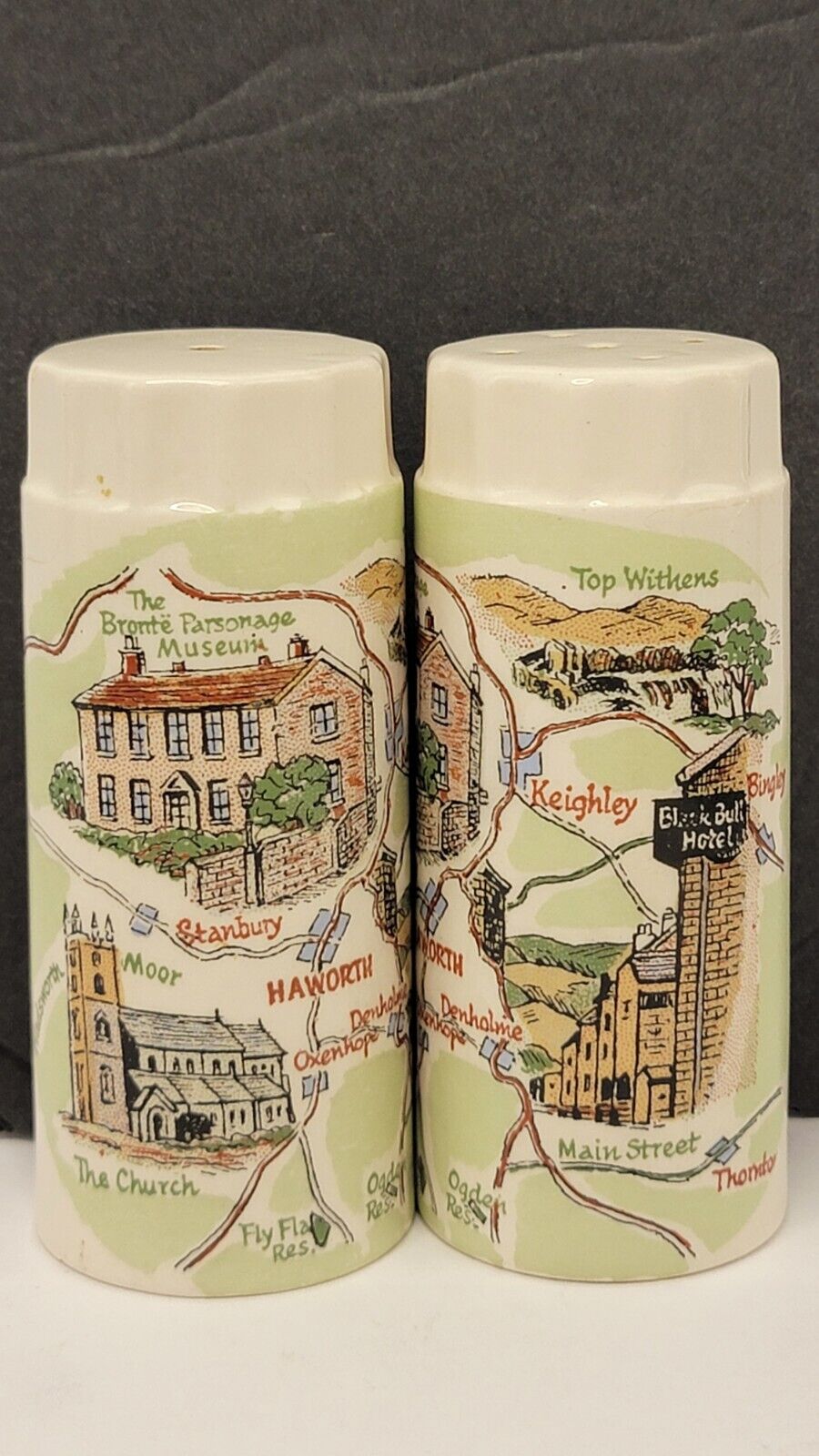 Vintage Unused Salt Pepper Shakers The Bronte Parsonage Museum Jane Eyre +more