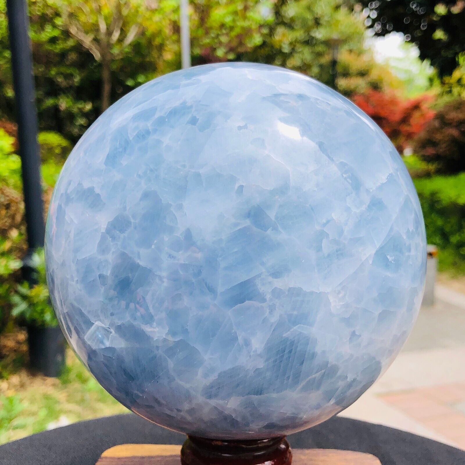 7.63LB Natural Beautiful Blue Crystal Ball Quartz Crystal Sphere Healing 1192