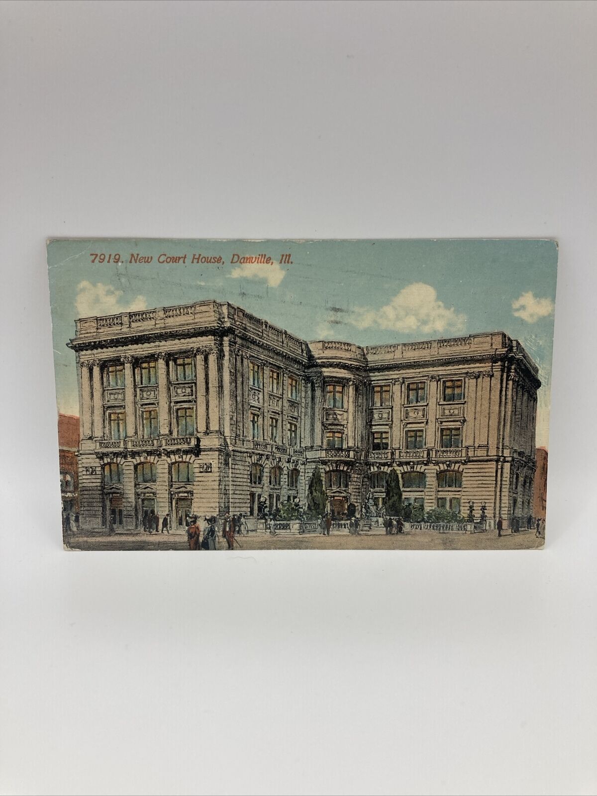 Vintage Postcard New Court House, Danville Illinois 