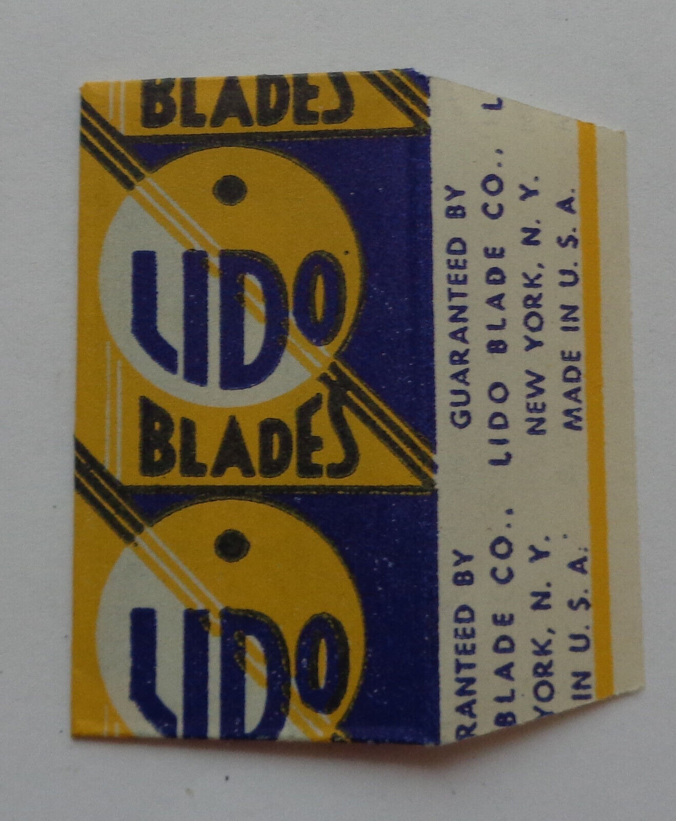 Vintage Razor Blade LIDO - One Wrapped Blade