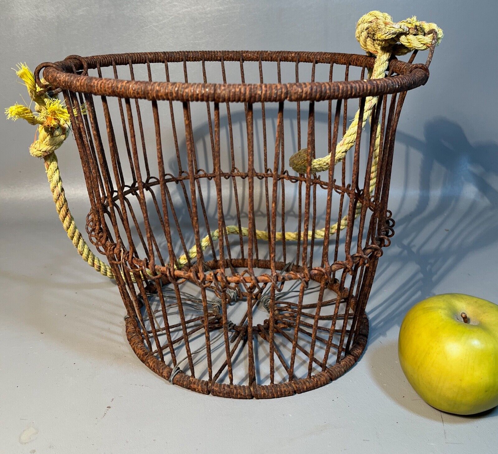 Rusty Gold Wire Clamming Basket A Cape Cod Primitive Nautical Decor