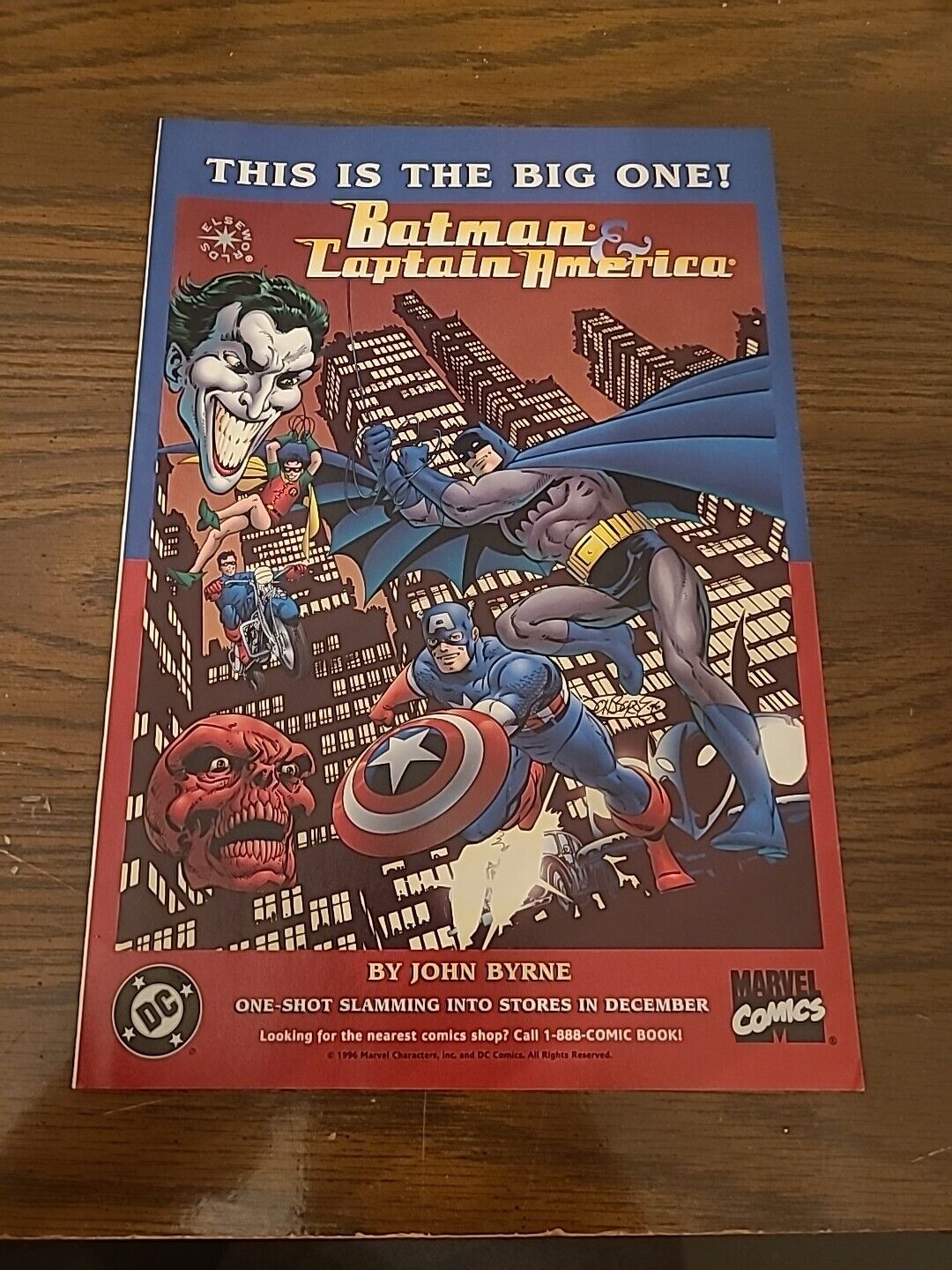 Batman & Captain America Comics Promo Poster 7x10 Great To Frame 1997