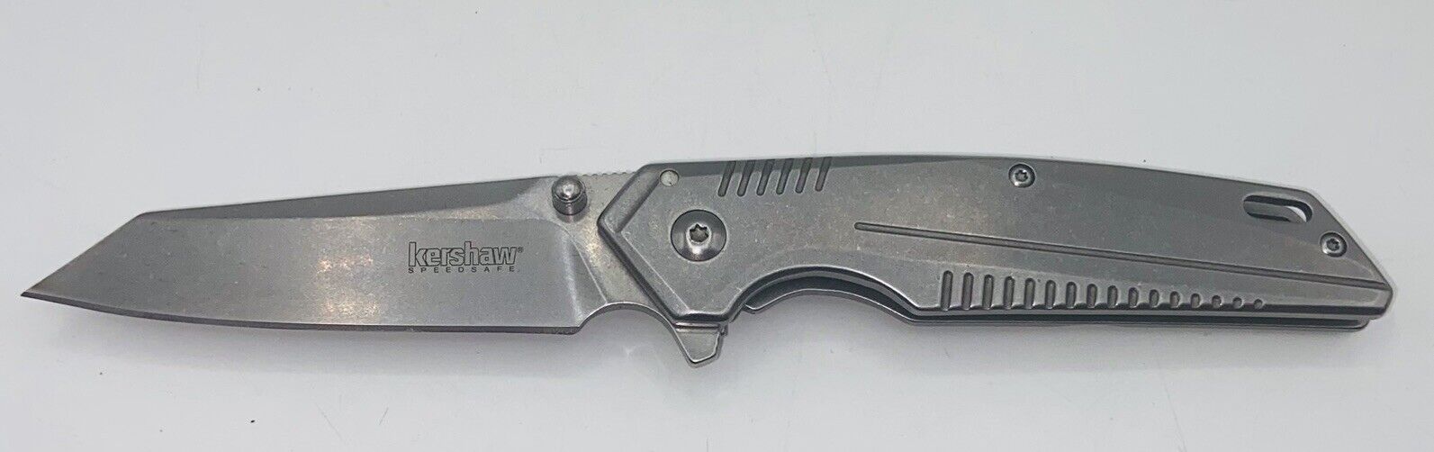 Kershaw 1350 Pocket Knife Tanto Plain 3” Blade Belt Clip Liner Lock