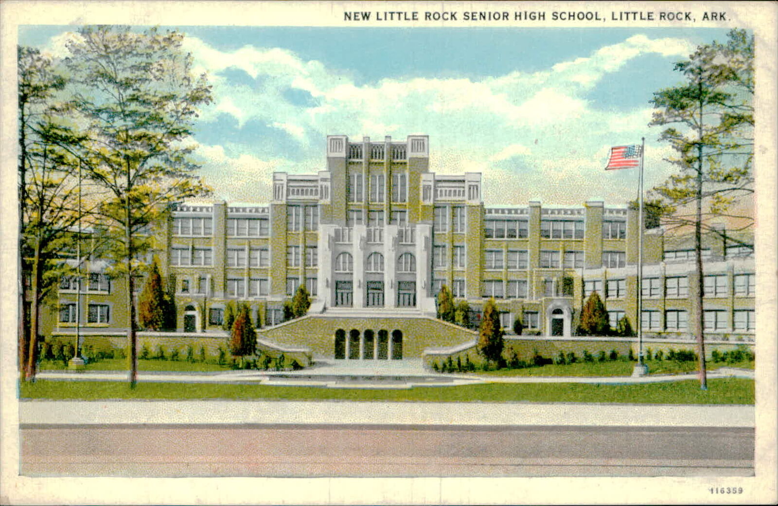 Postcard: NEW LITTLE ROCK SENIOR HIGH SCHOOL, LITTLE ROCK, ARK. 116