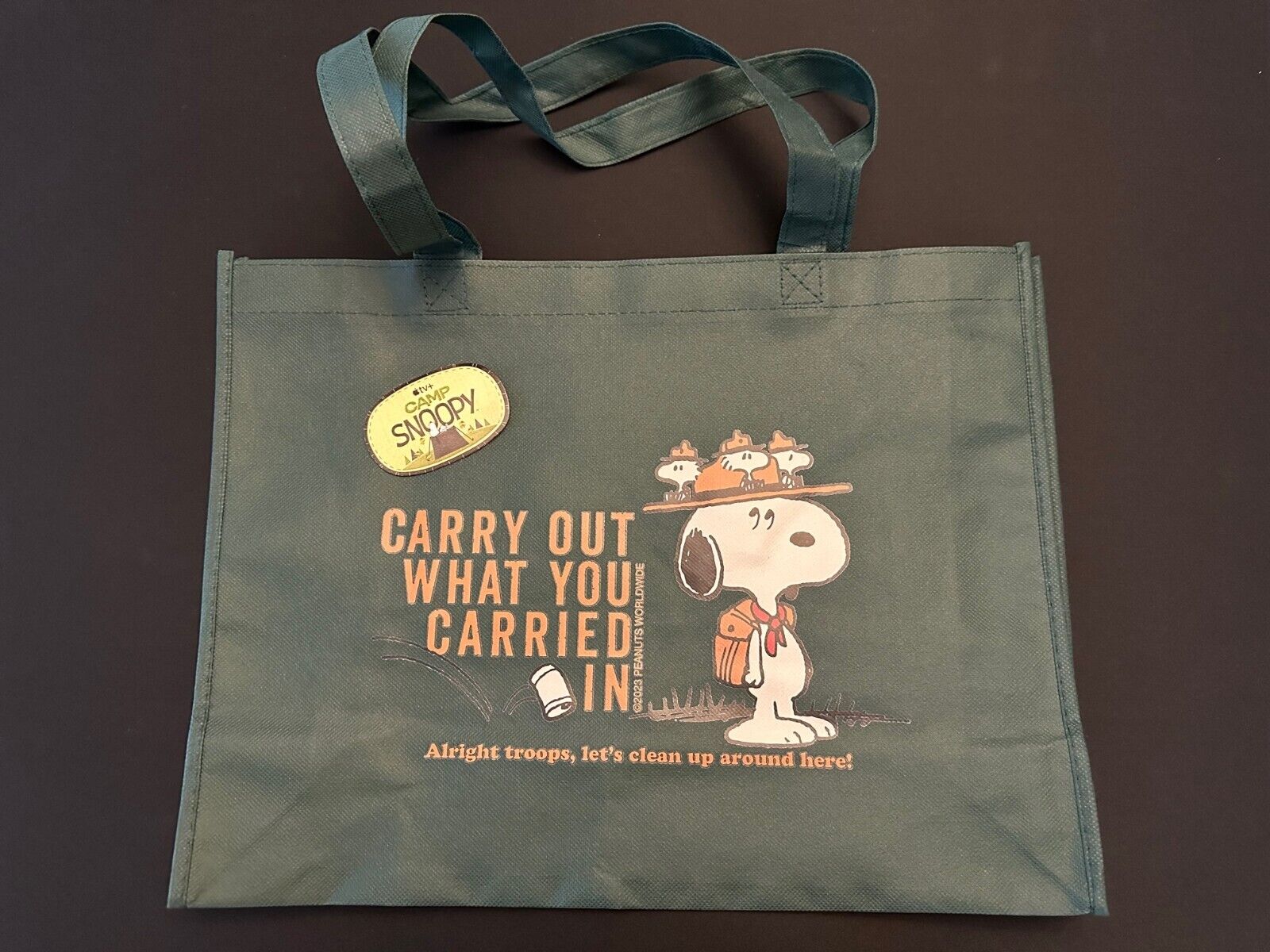 SDCC 2023 Exclusive Peanuts Camp Snoopy Beagle Scouts Tote Bag