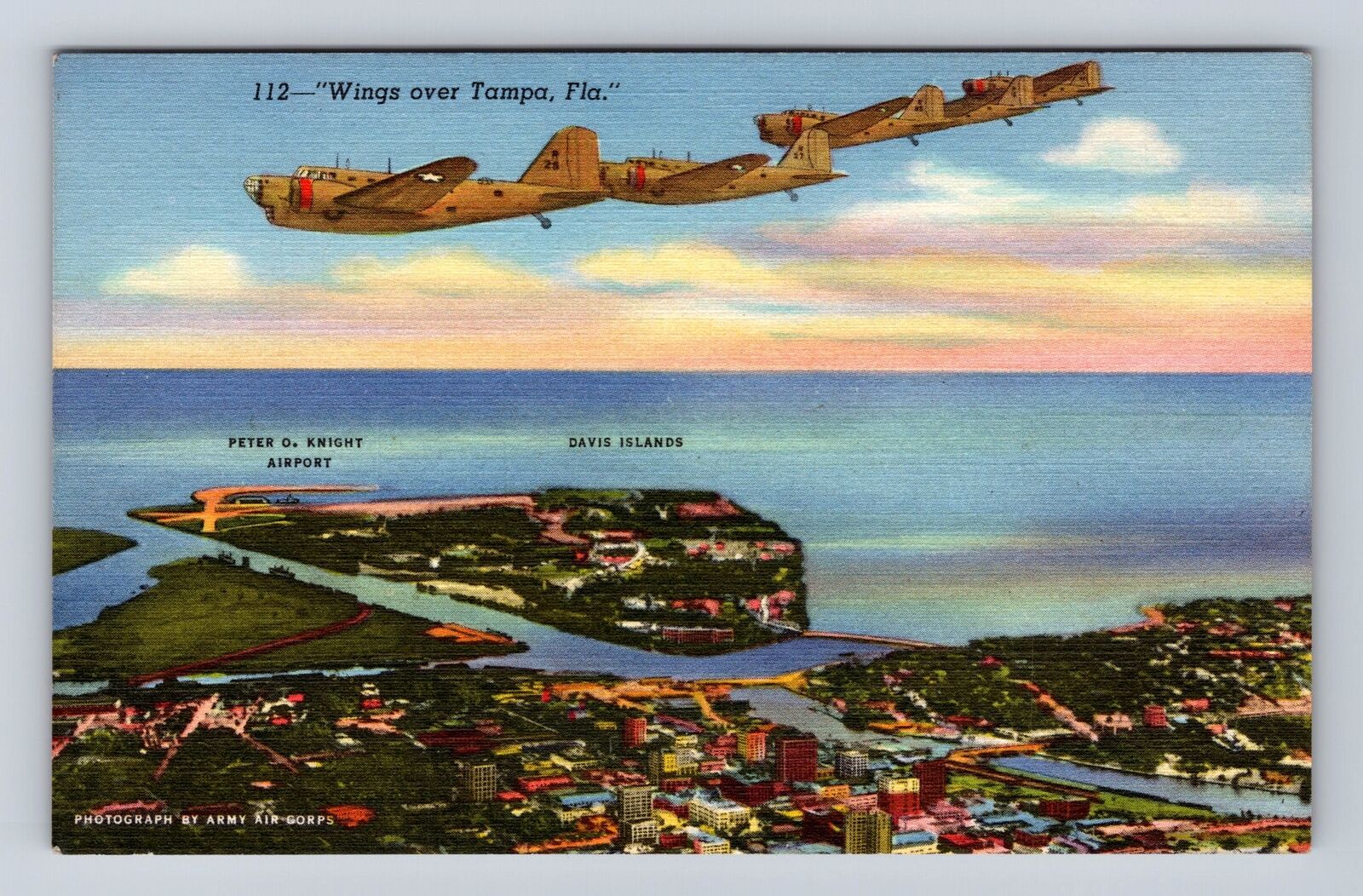 Tampa FL-Florida, Wings Over Tampa, US Military Planes, Airport Vintage Postcard