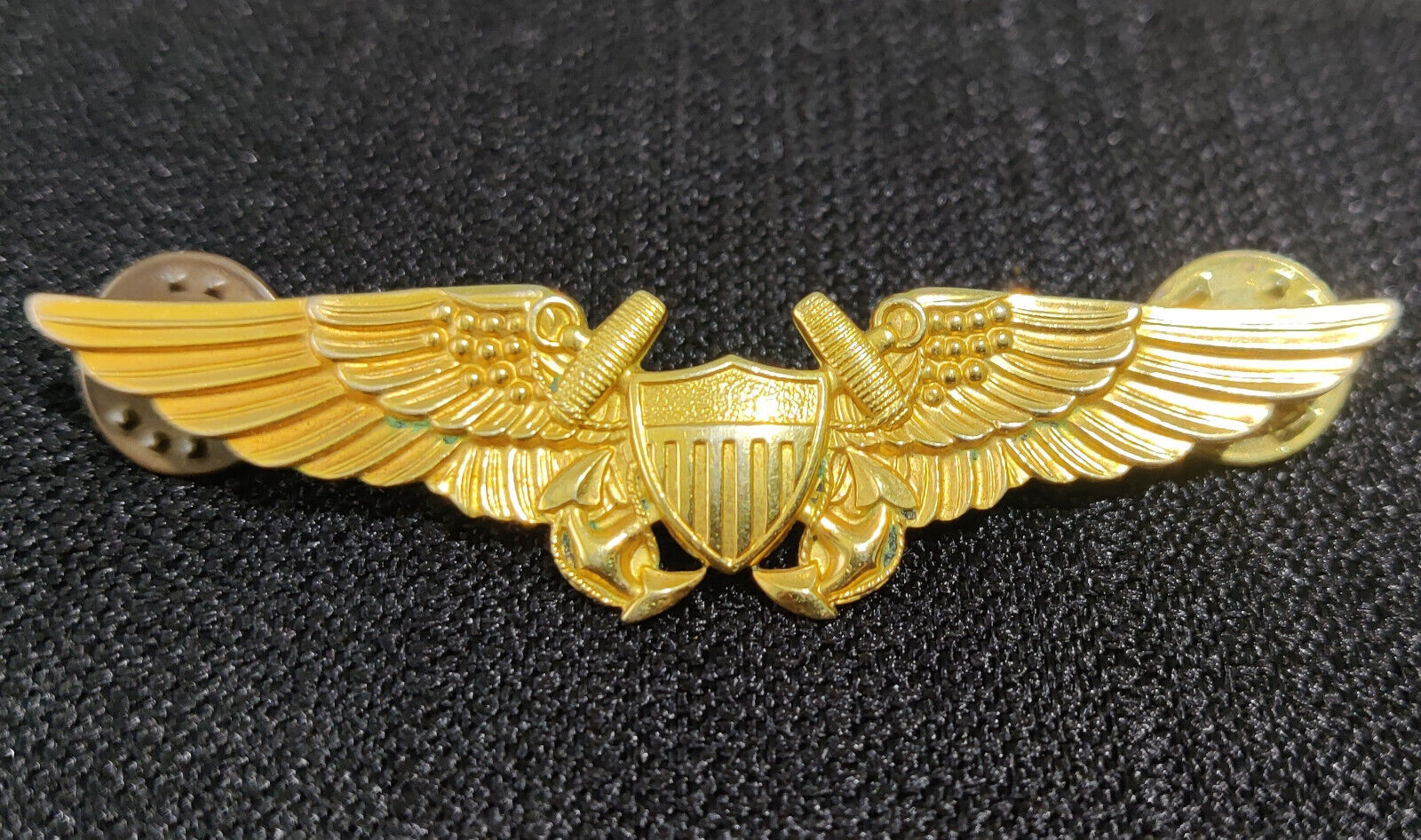 WW2 US Navy USMC Naval Aviator Wings - 1/20 Gold Filled