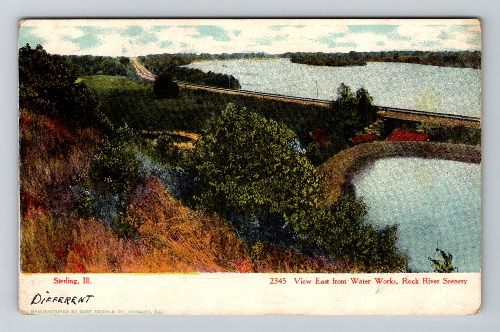 Sterling , IL-Illinois, View East From Water Works c1907, Vintage Postcard