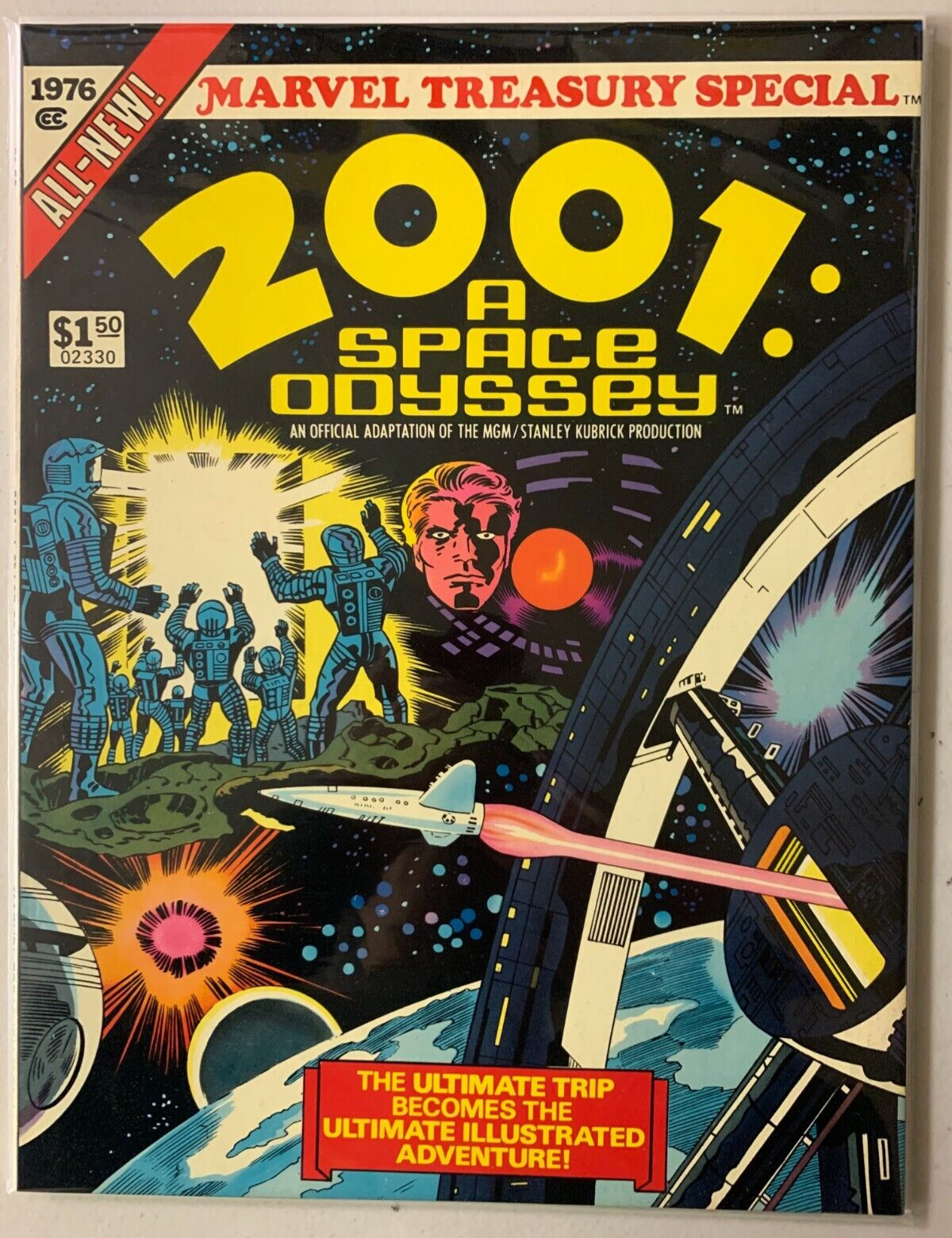 2001 A Space Odyssey Treasury #1 Marvel 8.0 VF B + B (bagged + boarded) (1976)