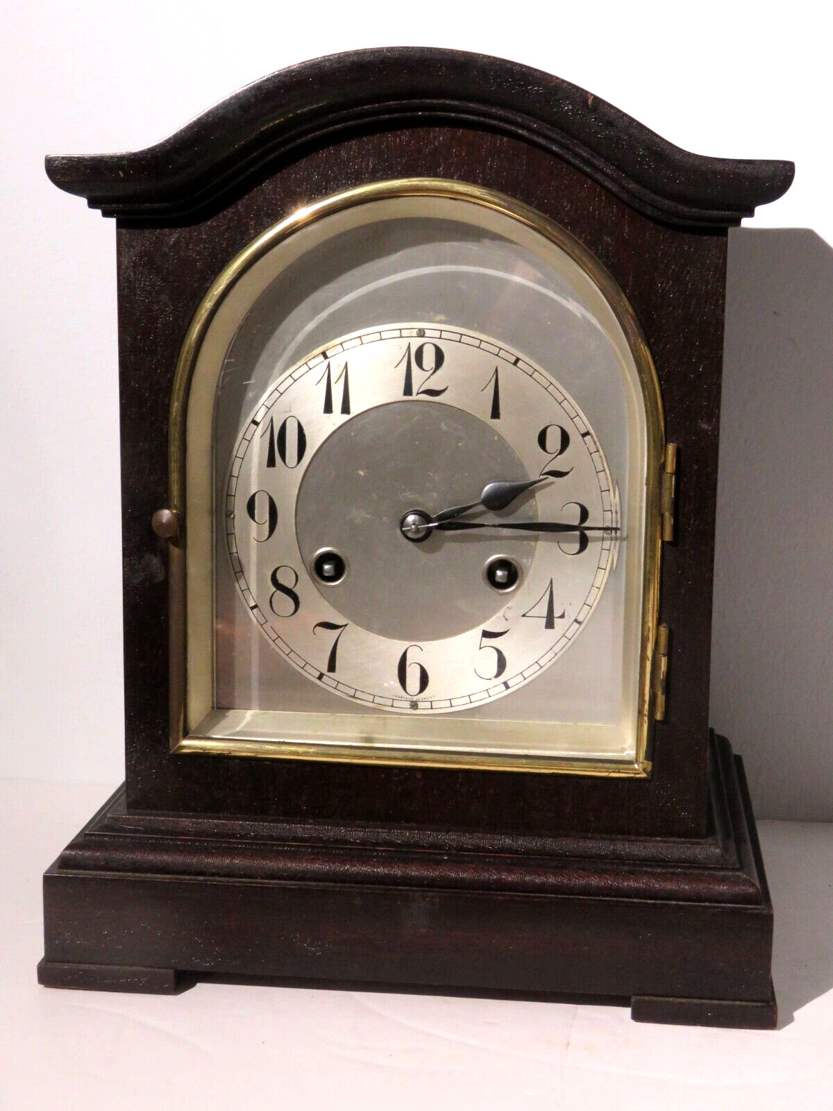 Junghans German Mahogany Bracket Style Shelf Clock