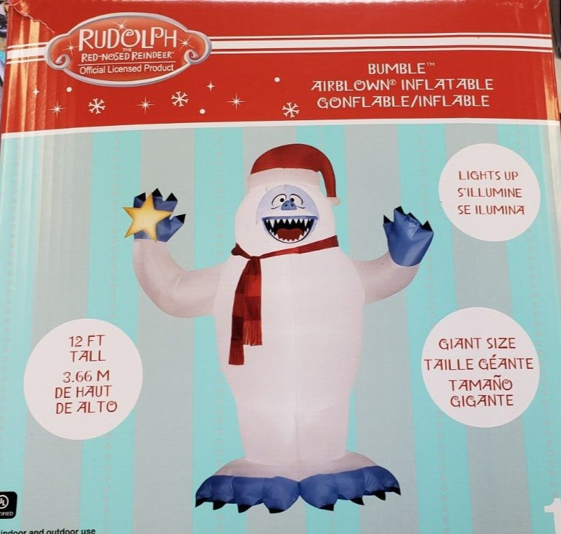 Gemmy 12ft Bumble Abominable Snowman w/ Star Christmas Inflatable