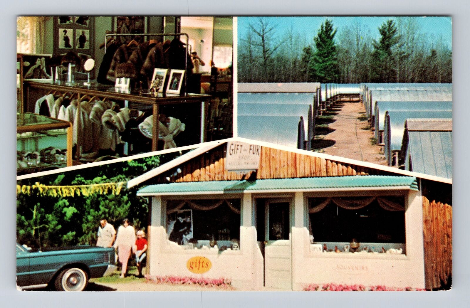 Interlochen MI-Michigan, Wesclare Mink Ranch, Antique Vintage Souvenir Postcard