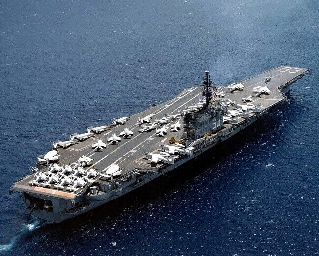U.S. Navy Aircraft Carrier USS Kitty Hawk at sea 8x10 Vietnam War Photo 964