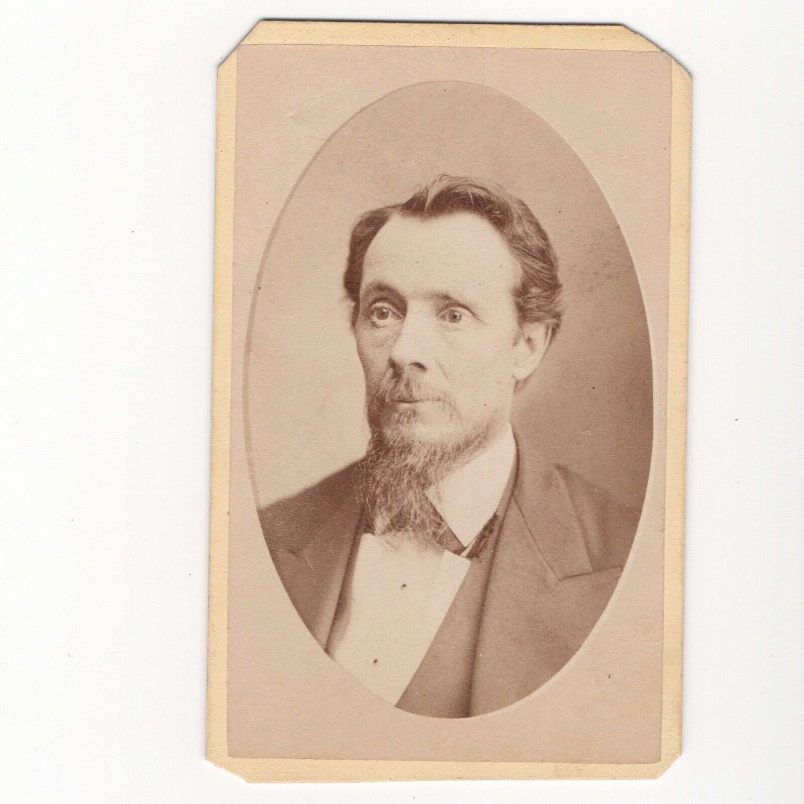 Antique Carte De Visite CDV Card Photograph Gentleman Bust Portrait Frank Bishop