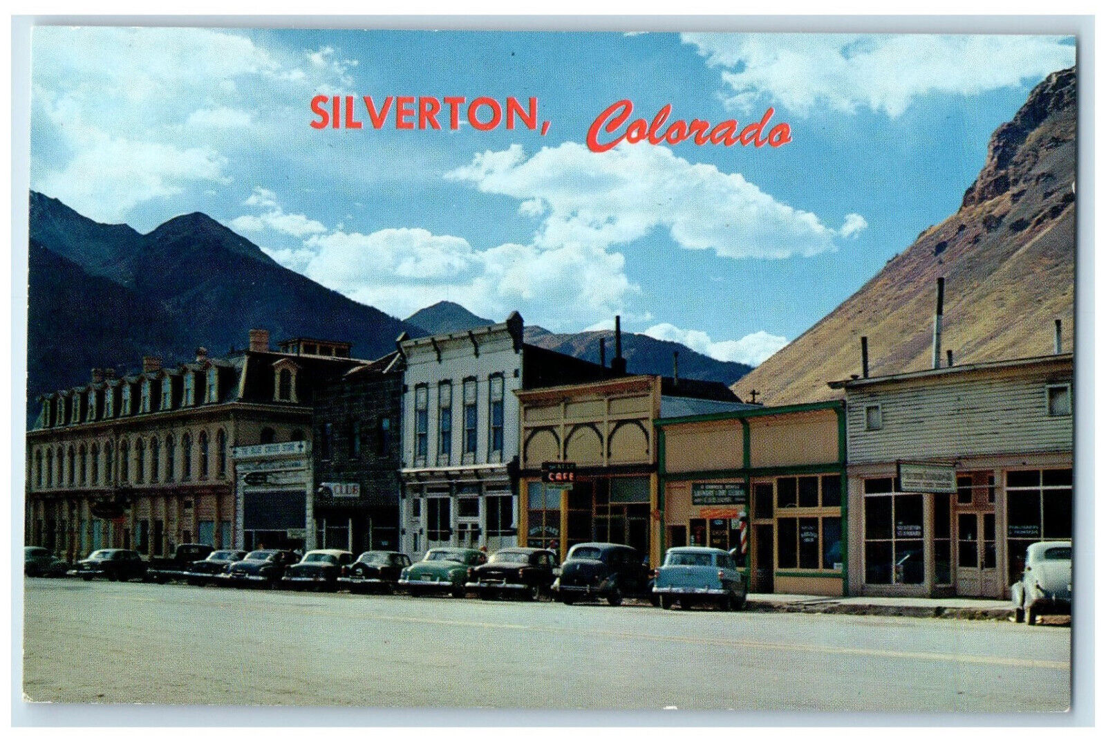 c1960's Business District Mountain View Silverton Colorado CO Unposted Postcard