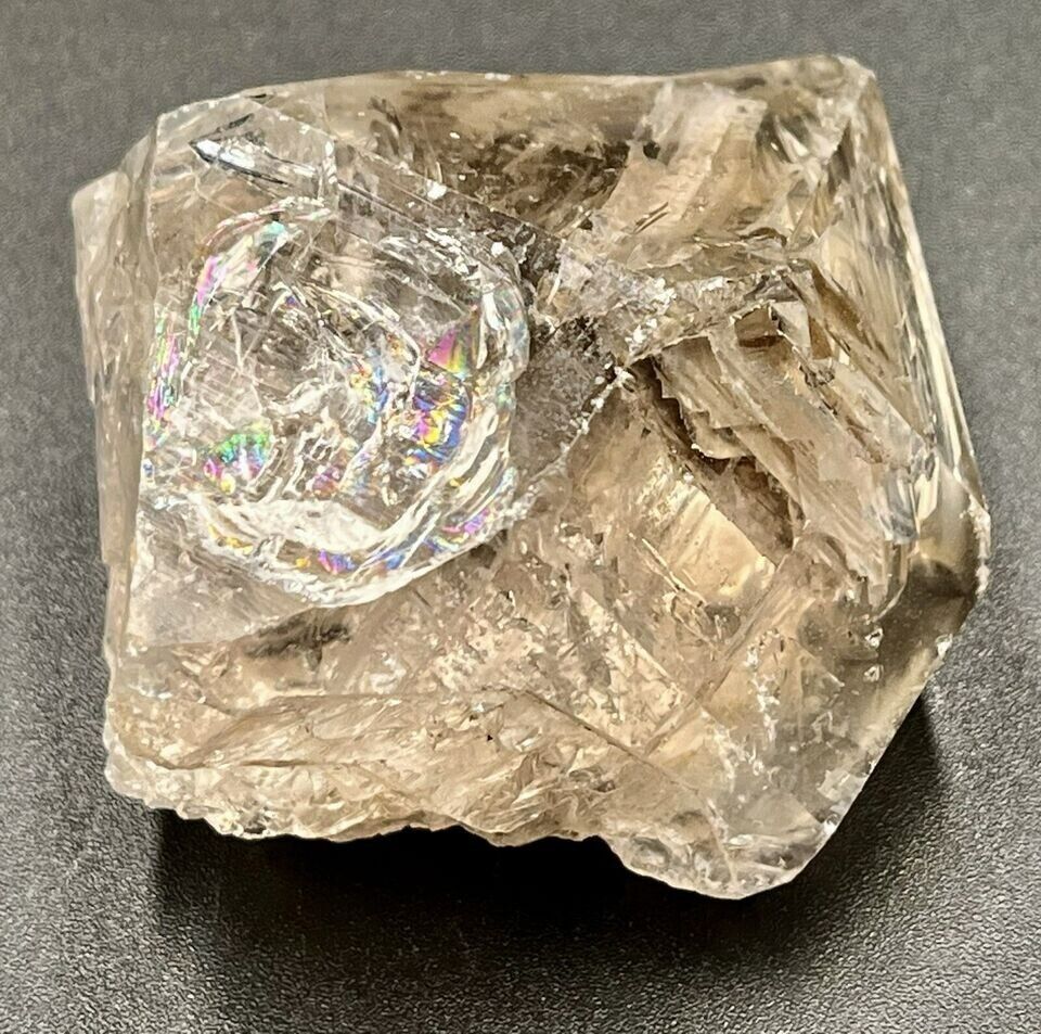 Large Genuine 133g Herkimer 💎 Crystal Point New York Rainbow Rough Cut Gemstone