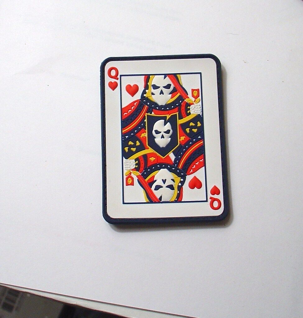 ITS Imminent Threat Solutions PVC Queen of Hearts card Patch  (TOD) @