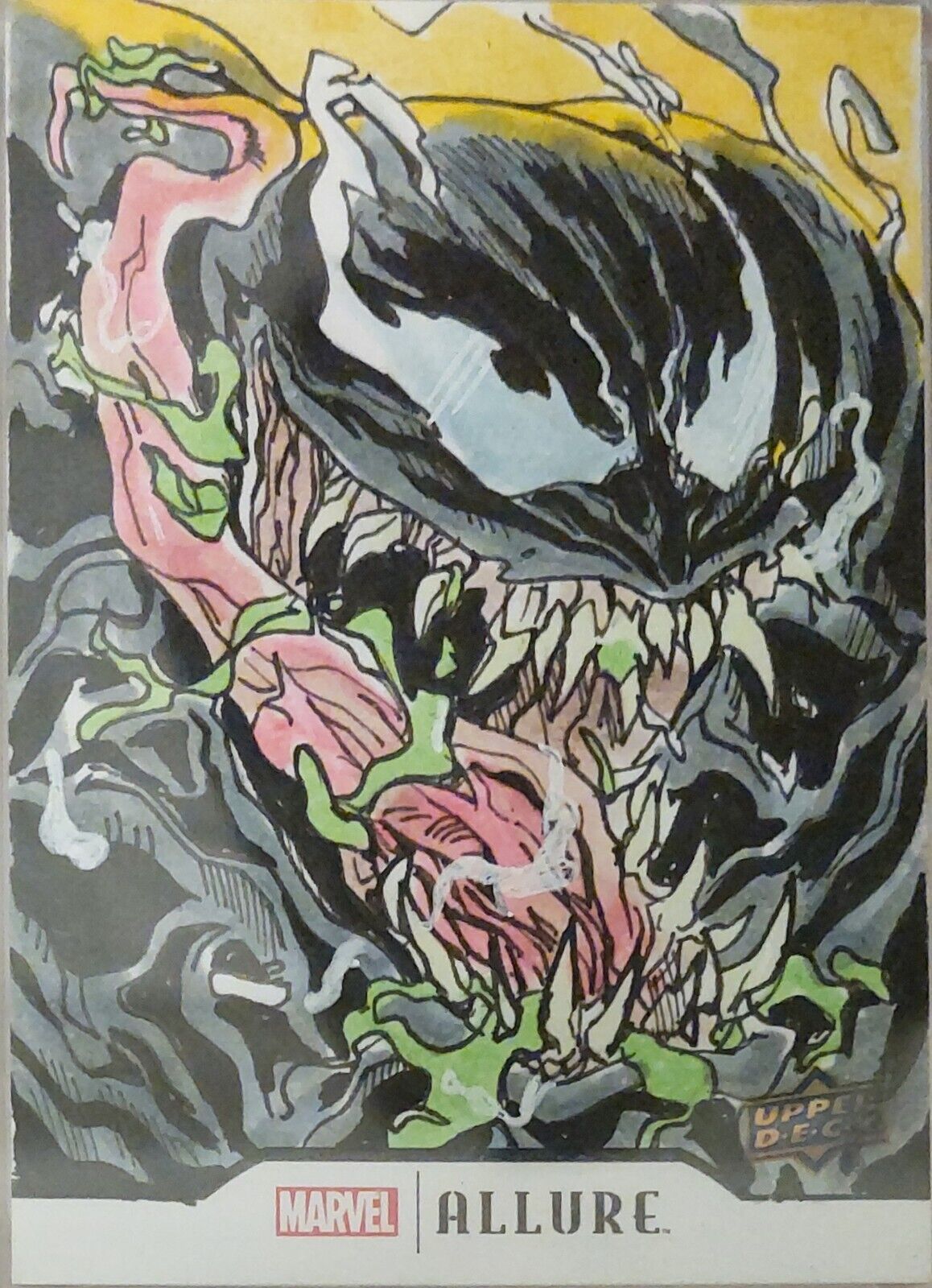 2021 Upper Deck Marvel Allure Venom Symbiote 1/1 Sketch Card by Get Adam WOW 