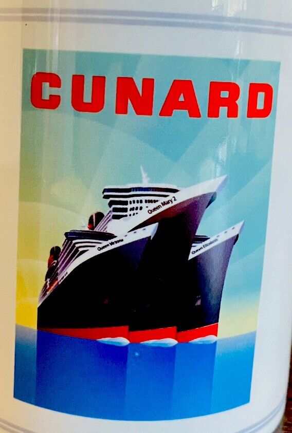 Vintage Cunard Queen Mary 2 Transatlantic Ocean Liner Logo Mug Cup
