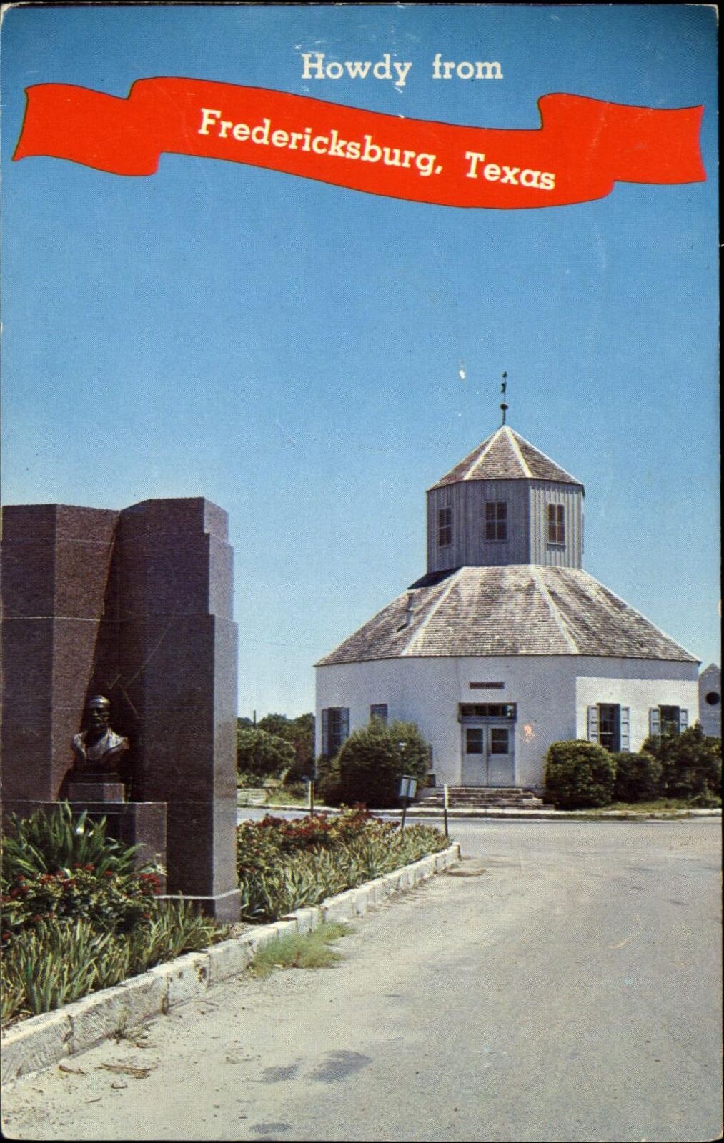 Howdy from Fredericksburg Texas TX ~Vereins Kerin church meeting house fort 1967