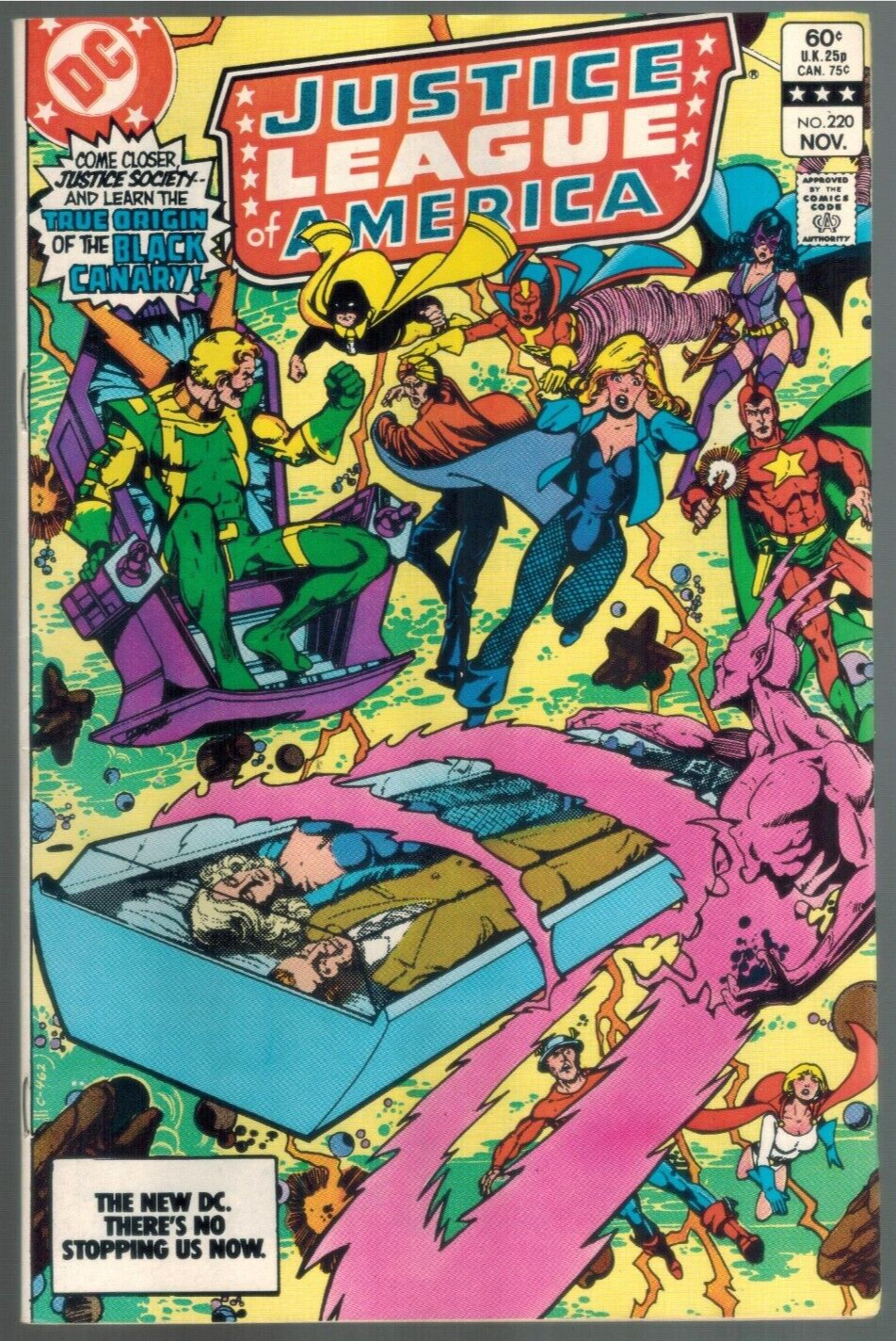 Justice League of America 220  JLA/JSA Team-Up Good (water)  JLA  1983 DC Comic