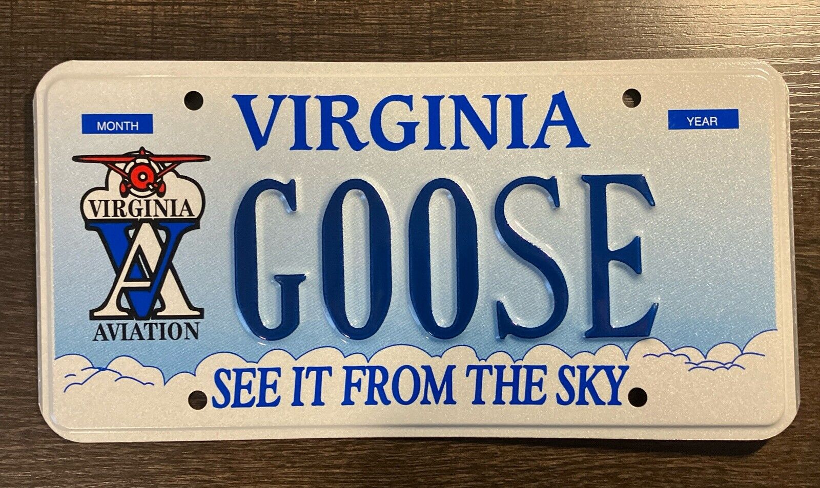 Virginia Personalized Vanity License Plate GOOSE Top Gun Air Force Navy Pilot Va