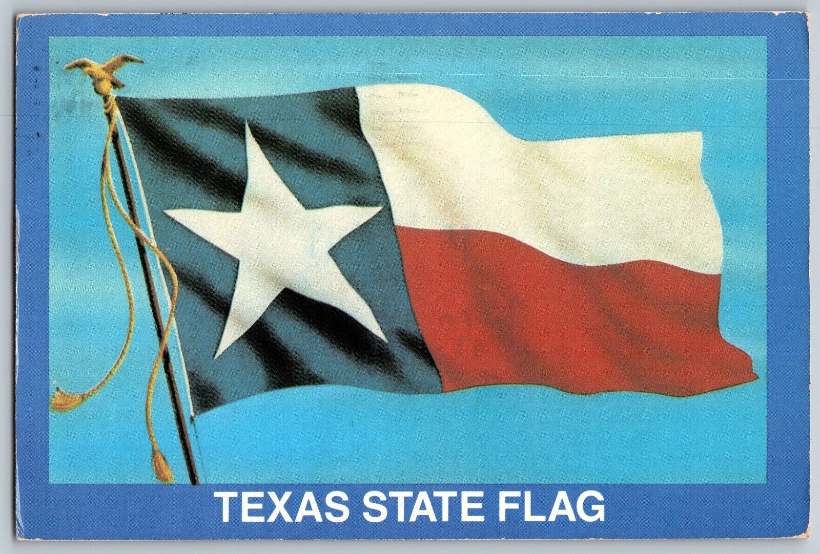 Texas TX - The Texas State Flag - Vintage Postcard 4x6 - Posted