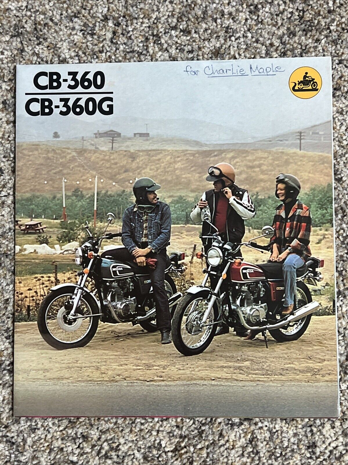 1974 1973 Honda CB-360 CB-360G Motorcycle Bike Vintage Sales Brochure Folder