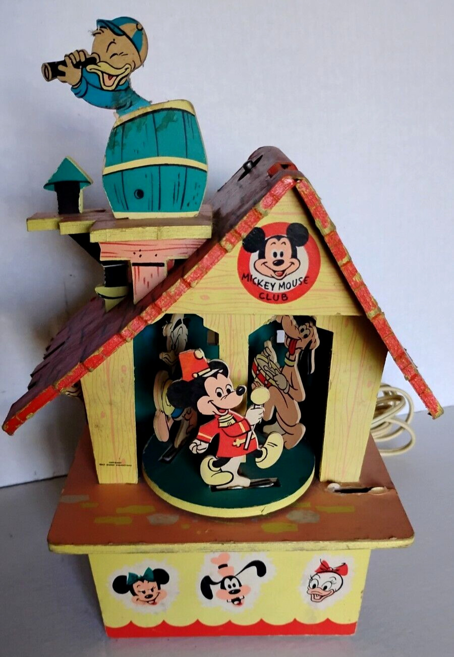 Rare 1950s-60s Disney Mickey Mouse Club Dolly Toy Co Motion Lamp