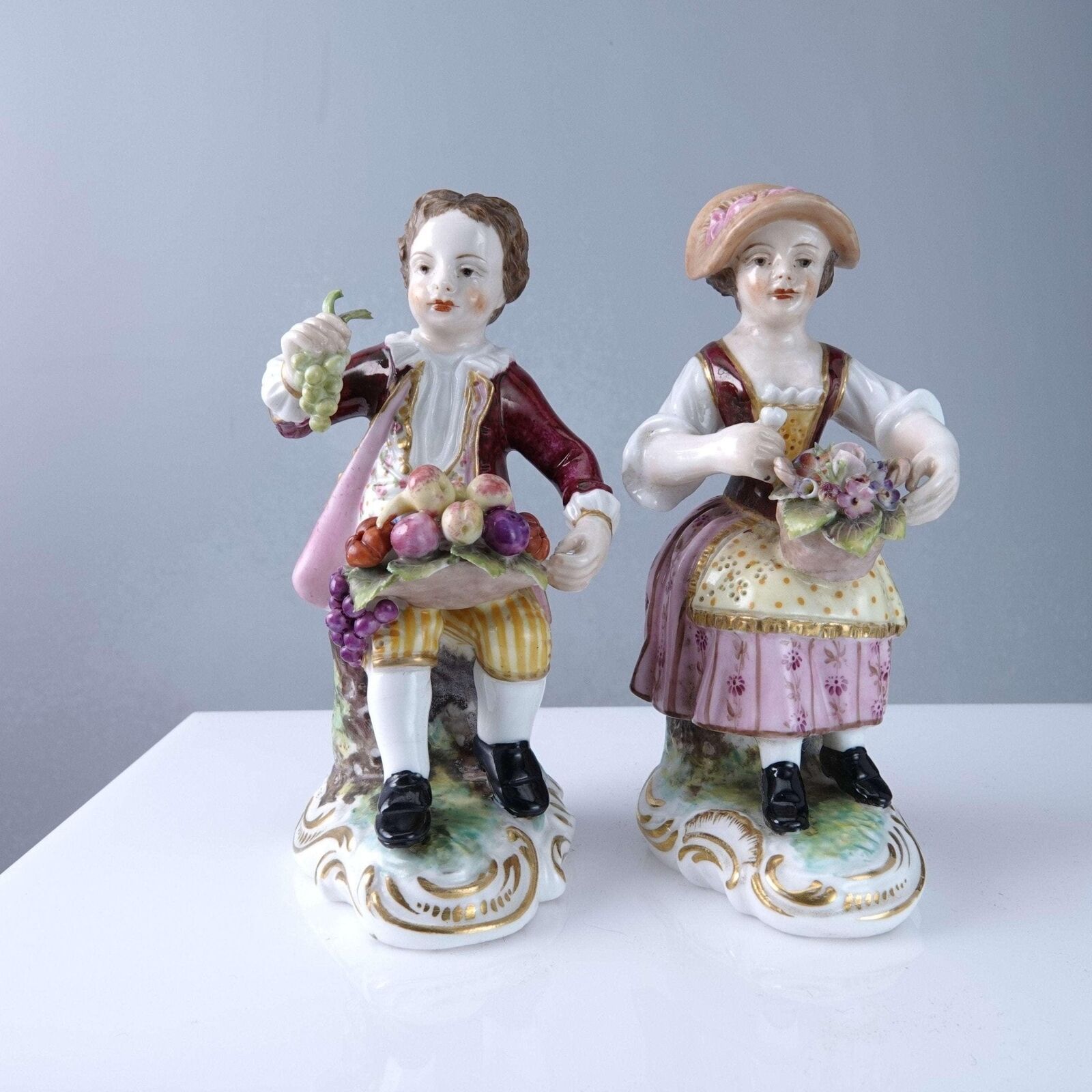 Pair of Derby Boy and Girl Figures