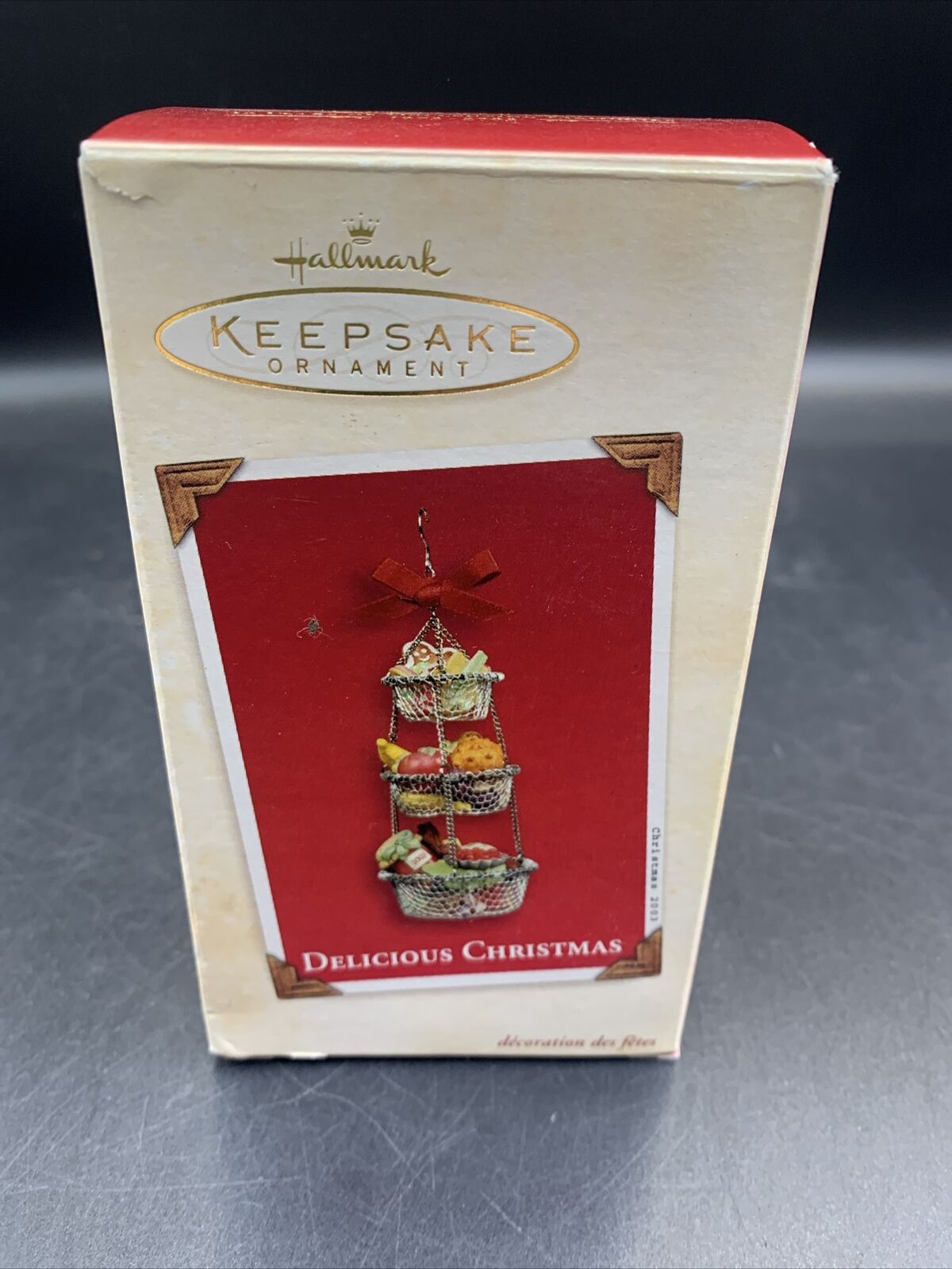 Hallmark Keepsake 2003 Delicious Christmas Kitchen Food Basket Ornament New