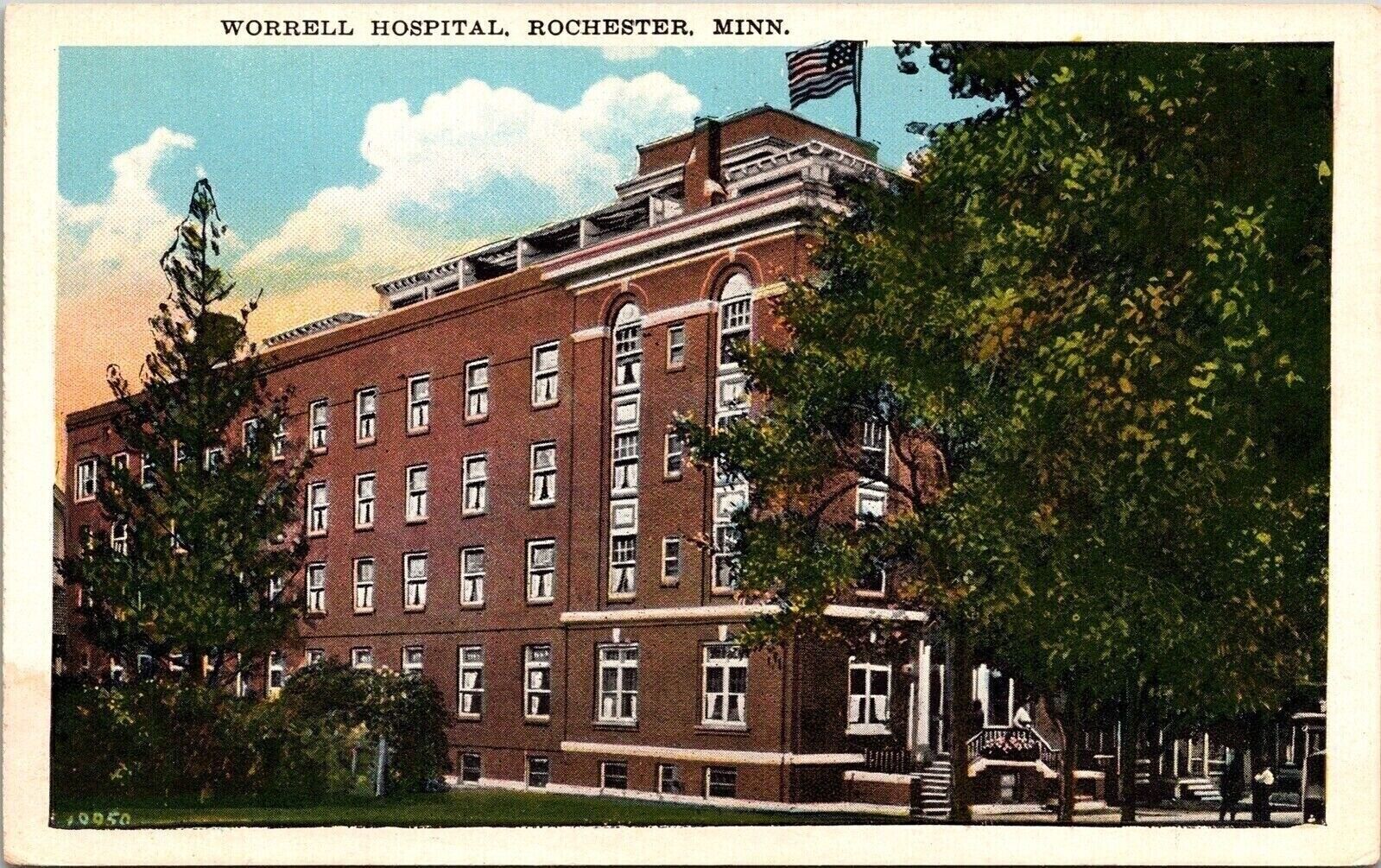 Worrell Hospital Rochester MN Minnesota WB Postcard UNP VTG Unused Vintage